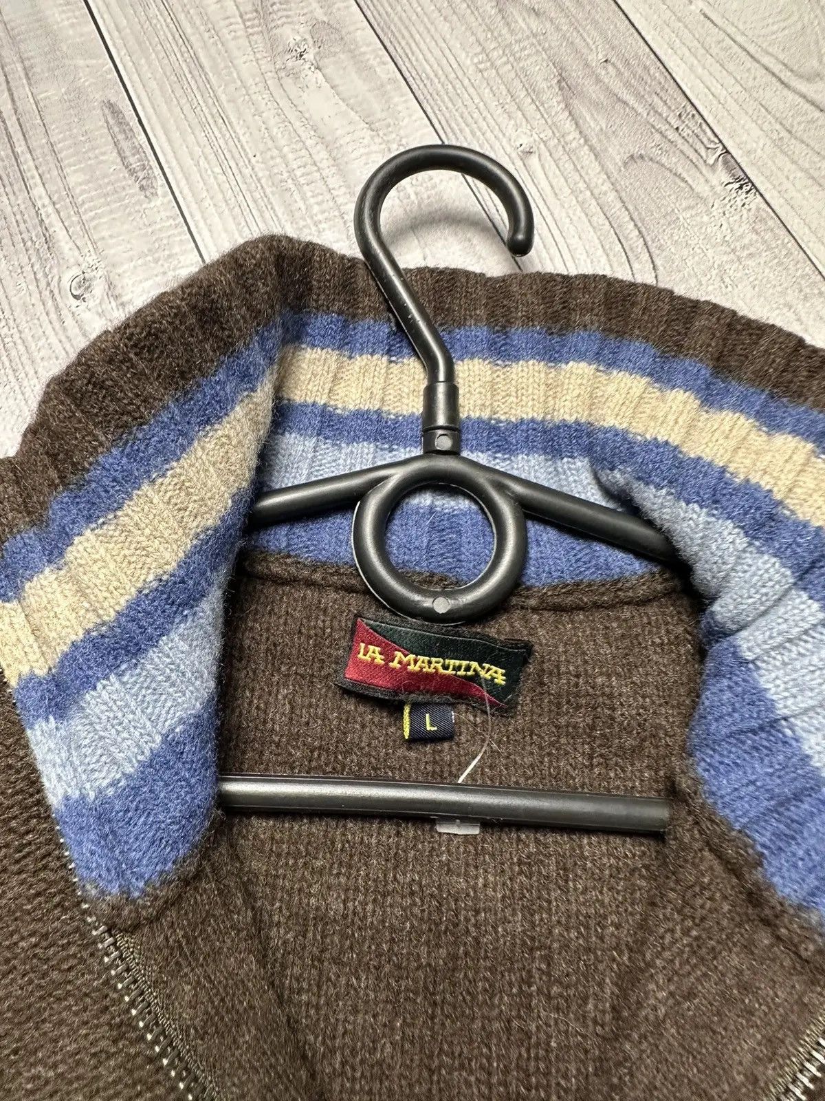 La Martina Vintage La Martina polo club sweater size L brown logo rare Size US L / EU 52-54 / 3 - 5 Thumbnail