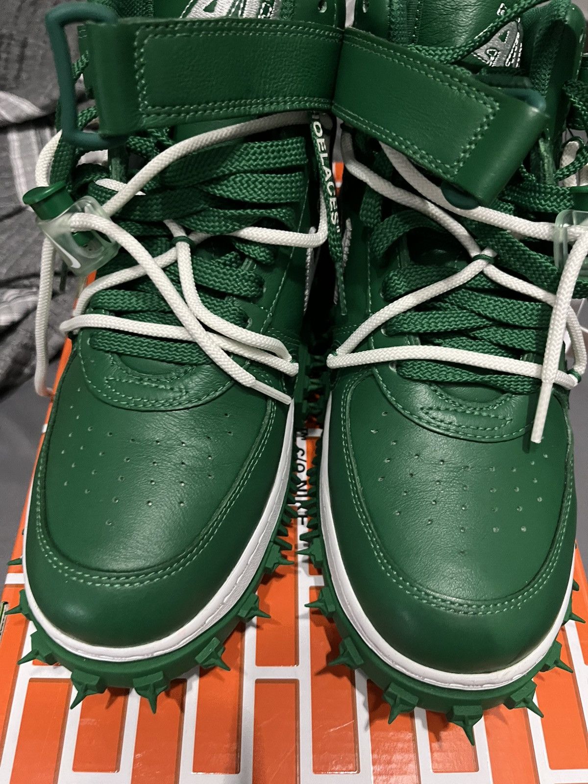 Nike × Off-White Af1 mid forest green Size US 9 / EU 42 - 4 Thumbnail