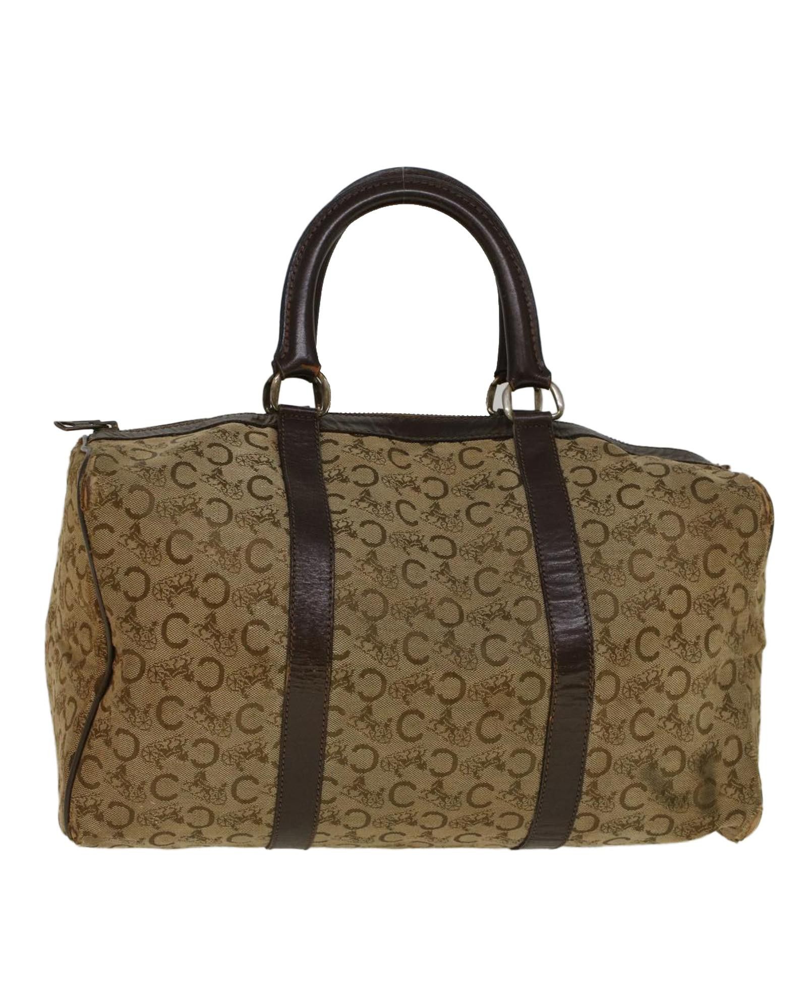 image of Celine Canvas And Leather Beige Hand Bag, Women's
