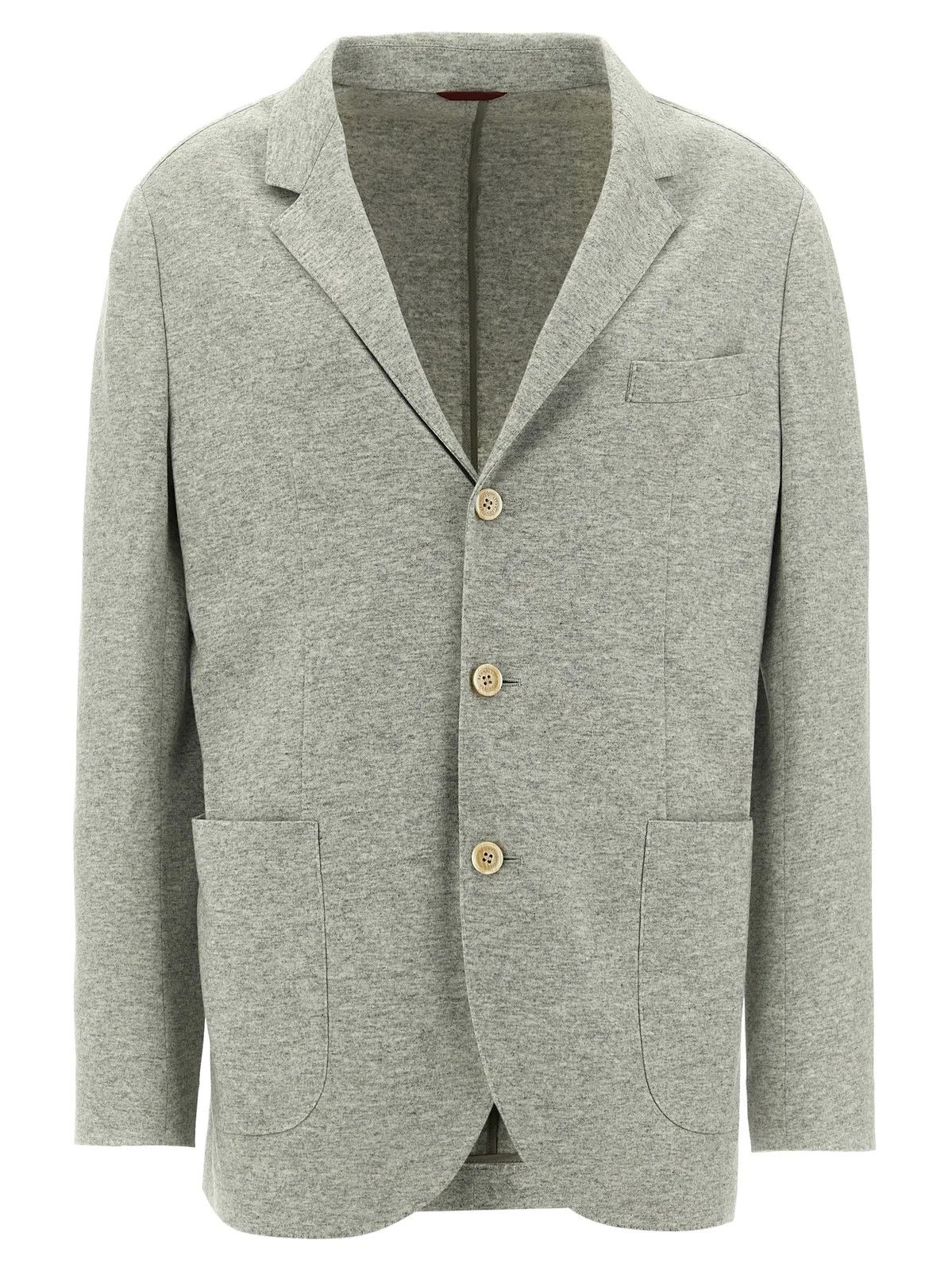 Brunello Cucinelli o1w1db10126 Single Breasted Jersey Blazer in Light Grey Size US S / EU 44-46 / 1 - 1 Thumbnail