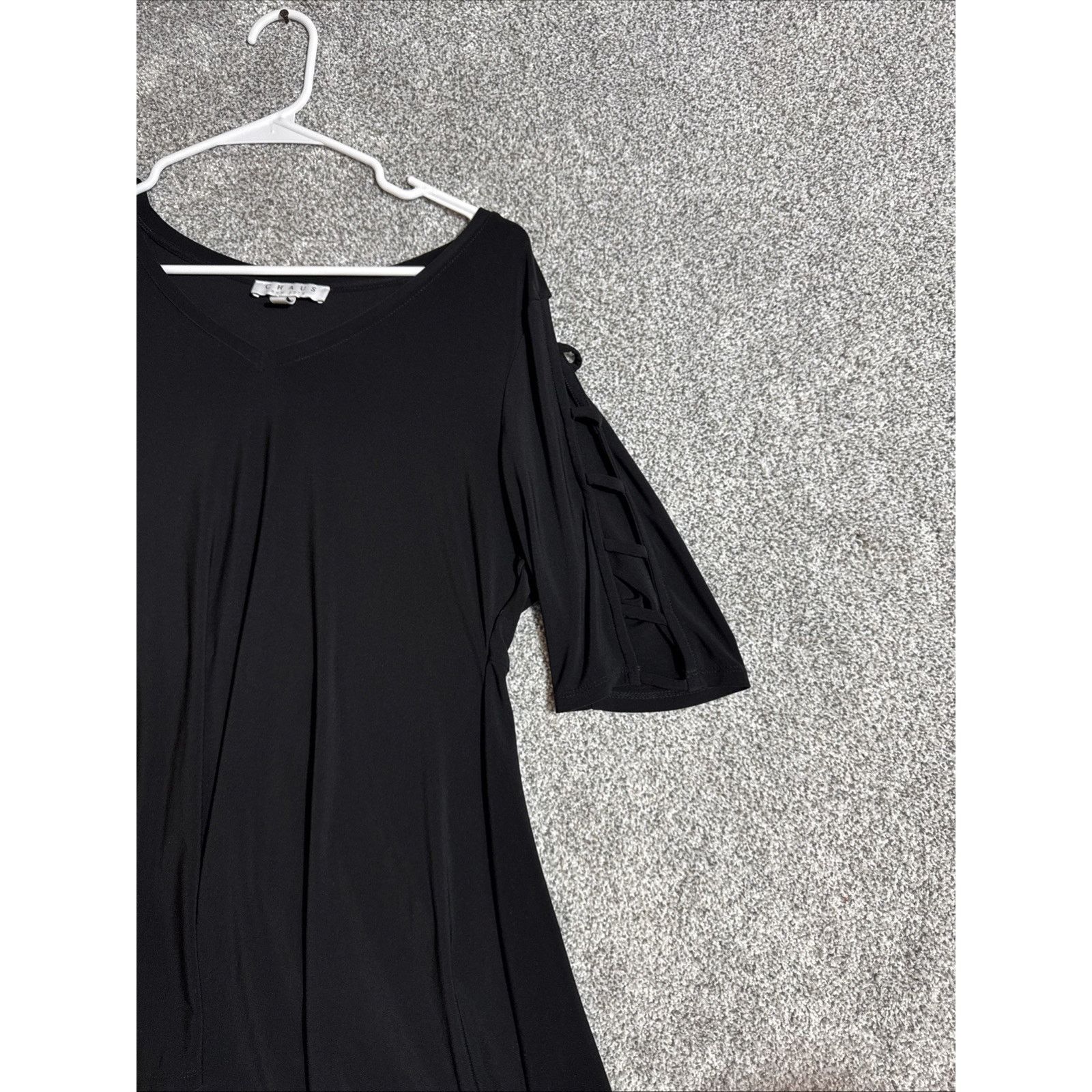 Other Chaus Tunic Top Womens L Flowy Boho Witchy Asymmetrical Dark Size L / US 10 / IT 46 - 2 Thumbnail