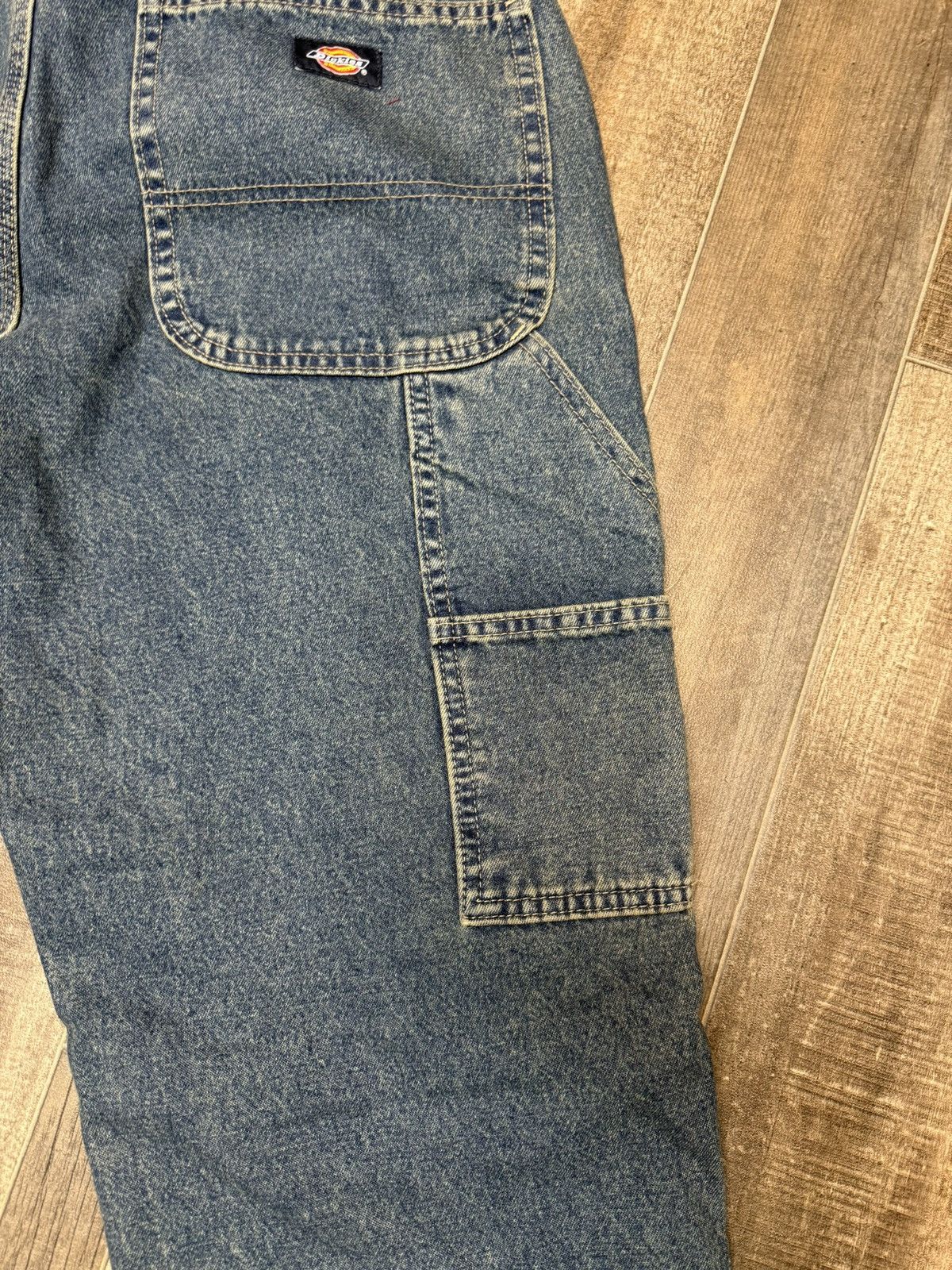Dickies Dark Blue Carpenter Denim Dickies Jeans Baggy Fit Size US 33 - 4 Thumbnail