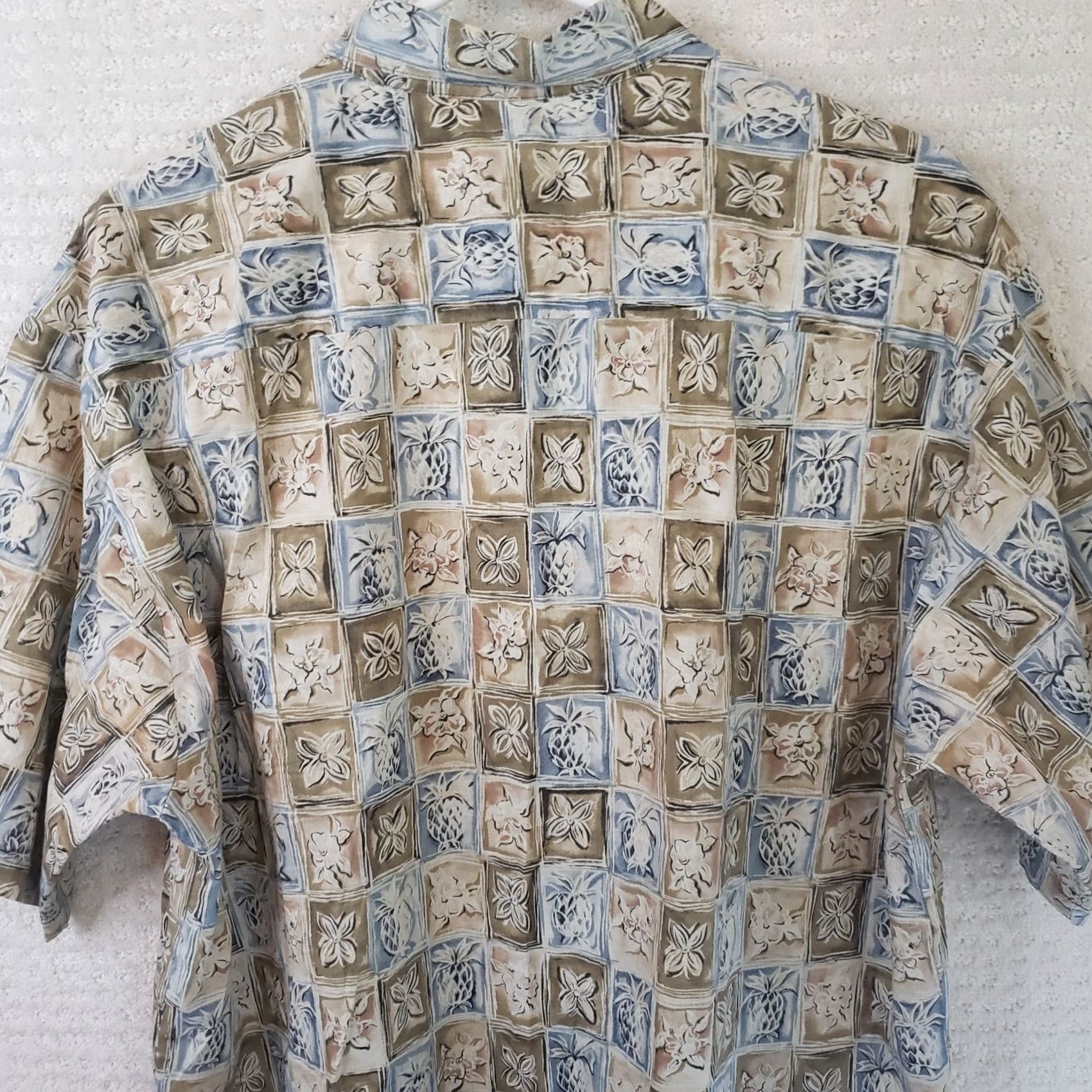 Tori Richard Tori Richard Shirt Geometric Hawaiian Cotton Button-Up Short Sleeve L Multicolor Mens Size US L / EU 52-54 / 3 - 6 Thumbnail