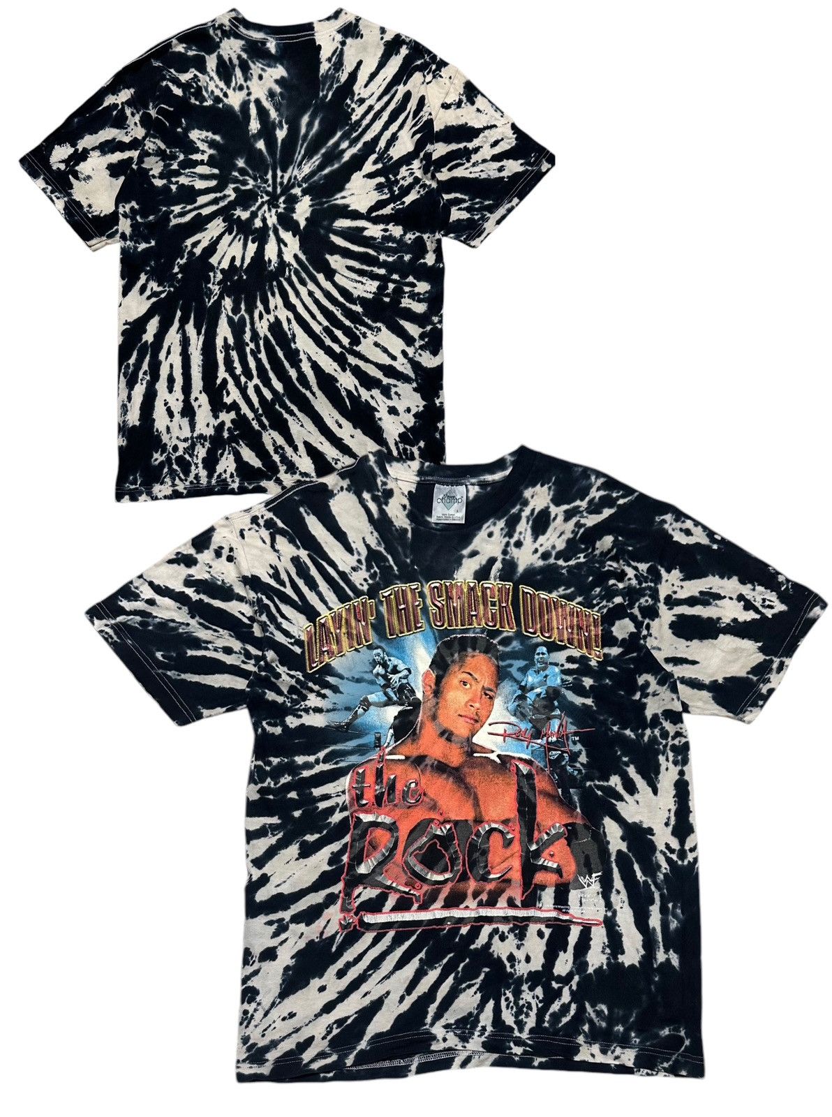 Vintage × WWF 💥HOT ITEM💥 VINTAGE 1999s WF THE ROCK TYE DYE Size US L / EU 52-54 / 3 - 1 Thumbnail