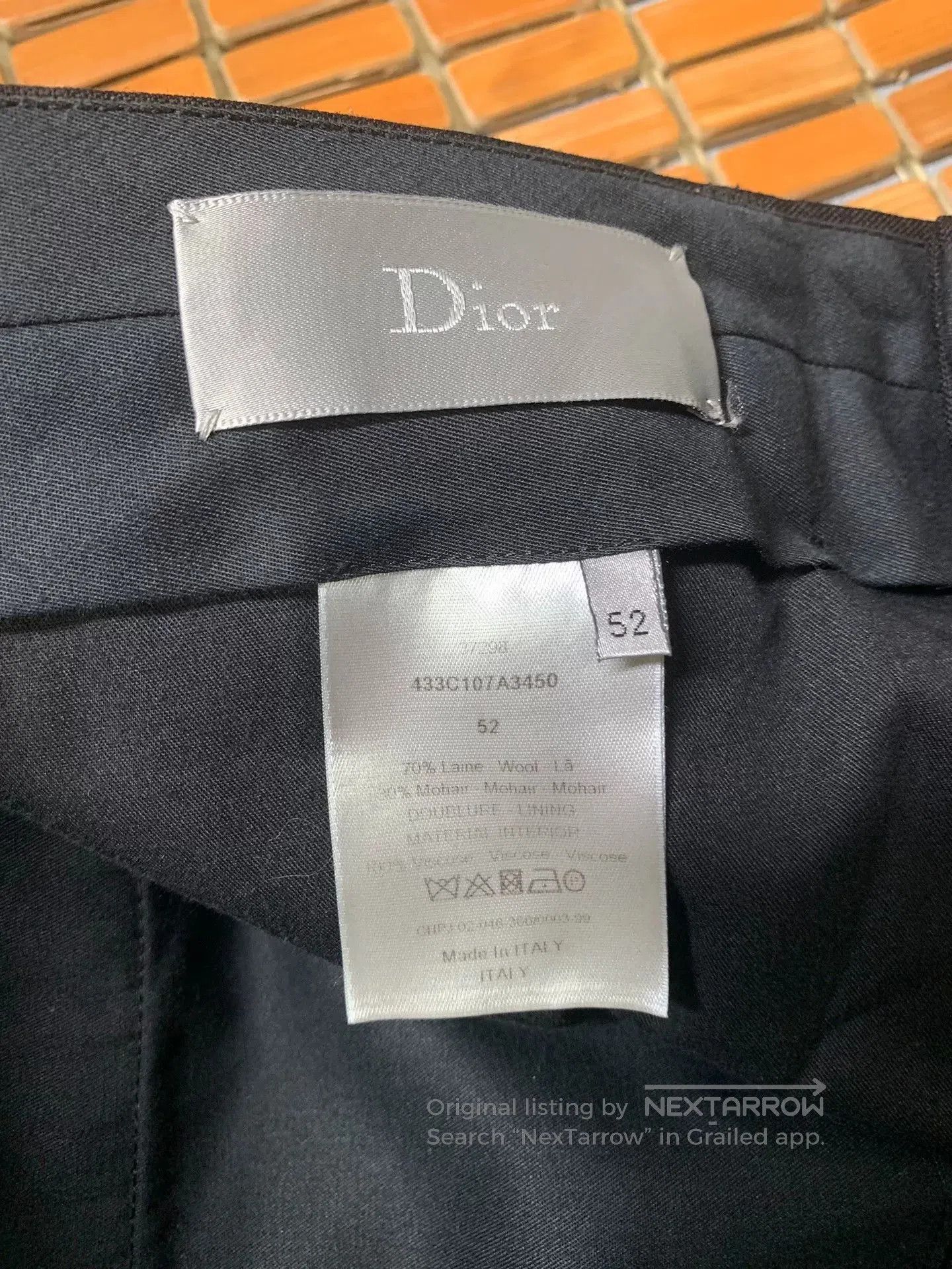 Dior Dior Wool Blend Pleated Trousers. Size US 35 - 3 Thumbnail