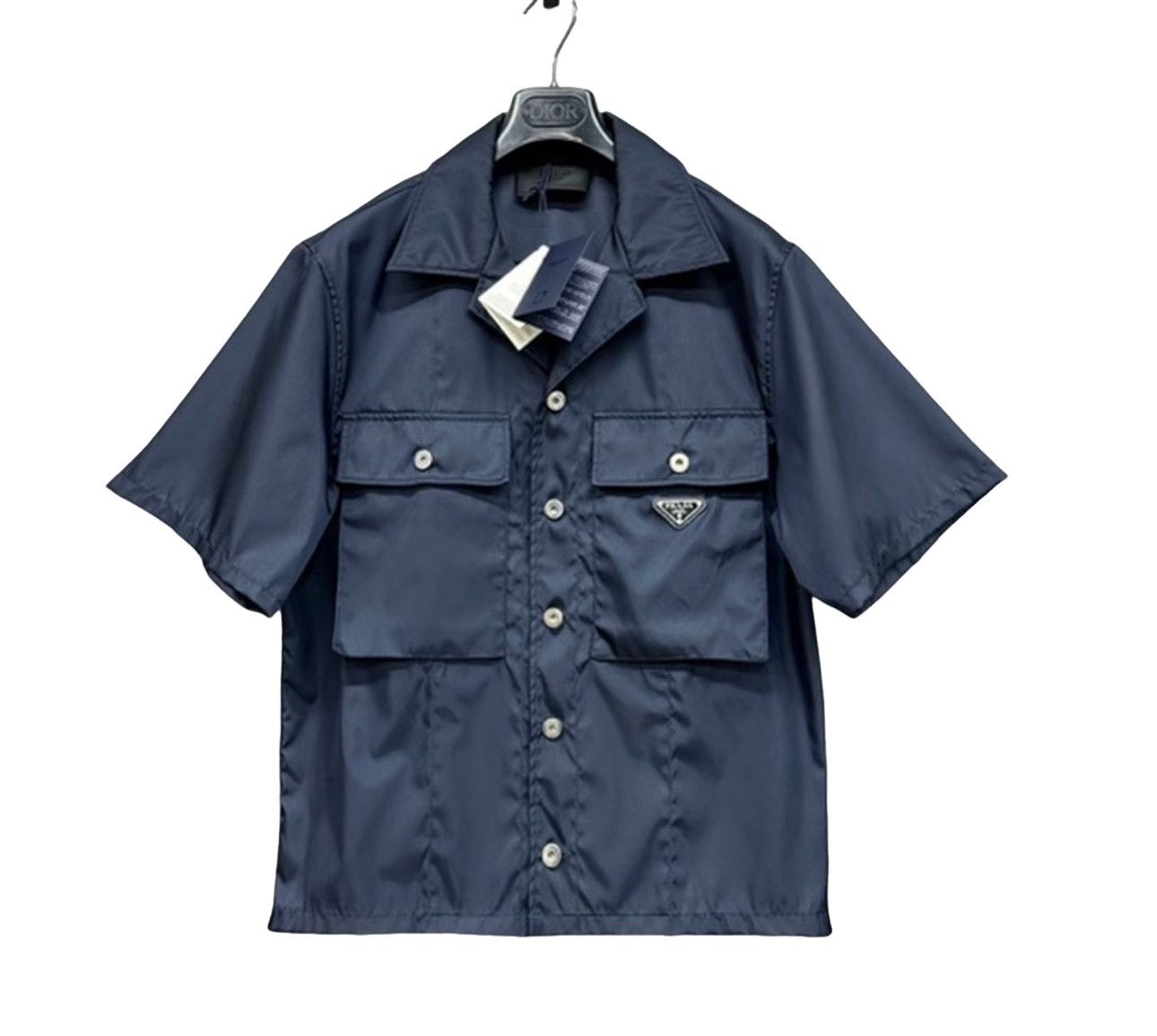 Prada Prada Triangle Logo Utility Nylon Shirt XL Size US XL / EU 56 / 4 - 1 Thumbnail