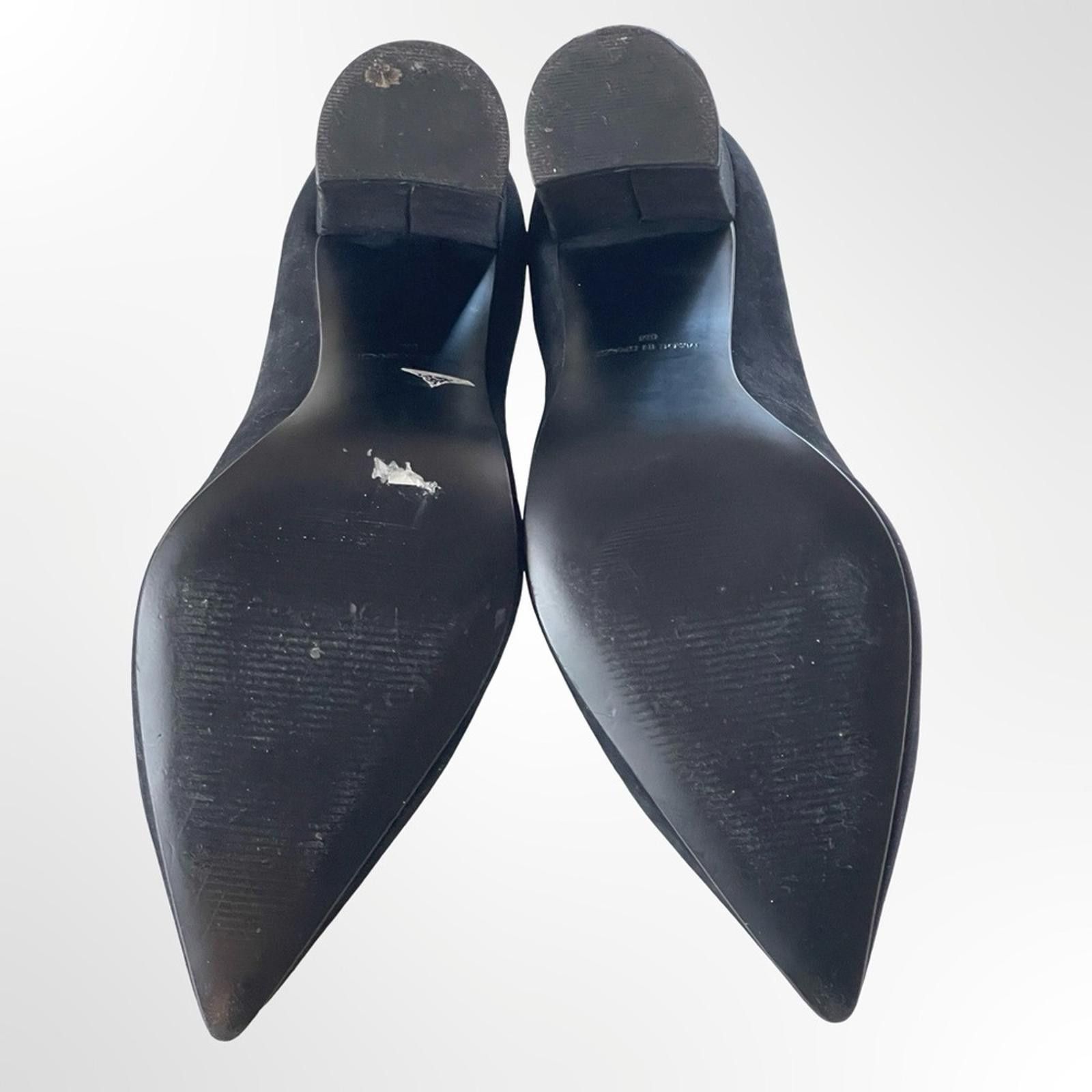 Steve Madden Steve Madden Black Suede Pointed Toe Block Heel Pumps Size US 8 / IT 38 - 7 Thumbnail