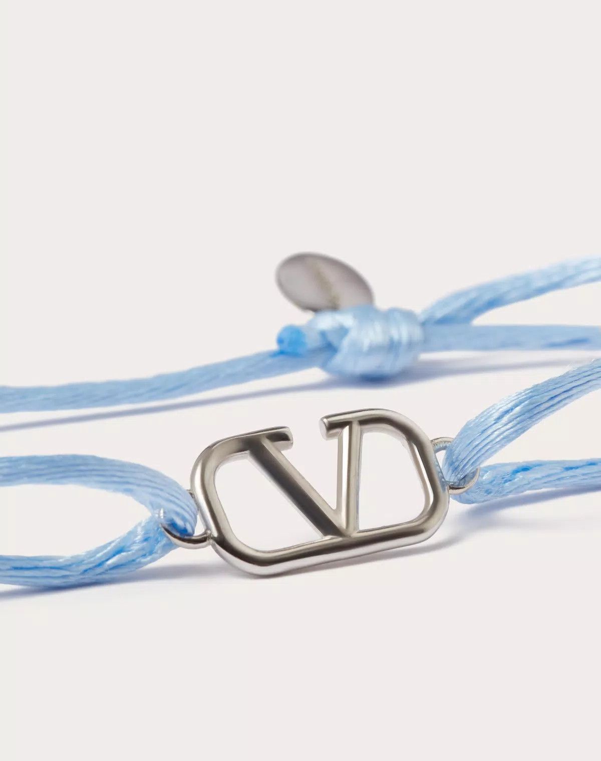 Valentino oc11z0725 Size:OS/ Signature Cotton Bracelet in Light Blue Size ONE SIZE - 2 Thumbnail