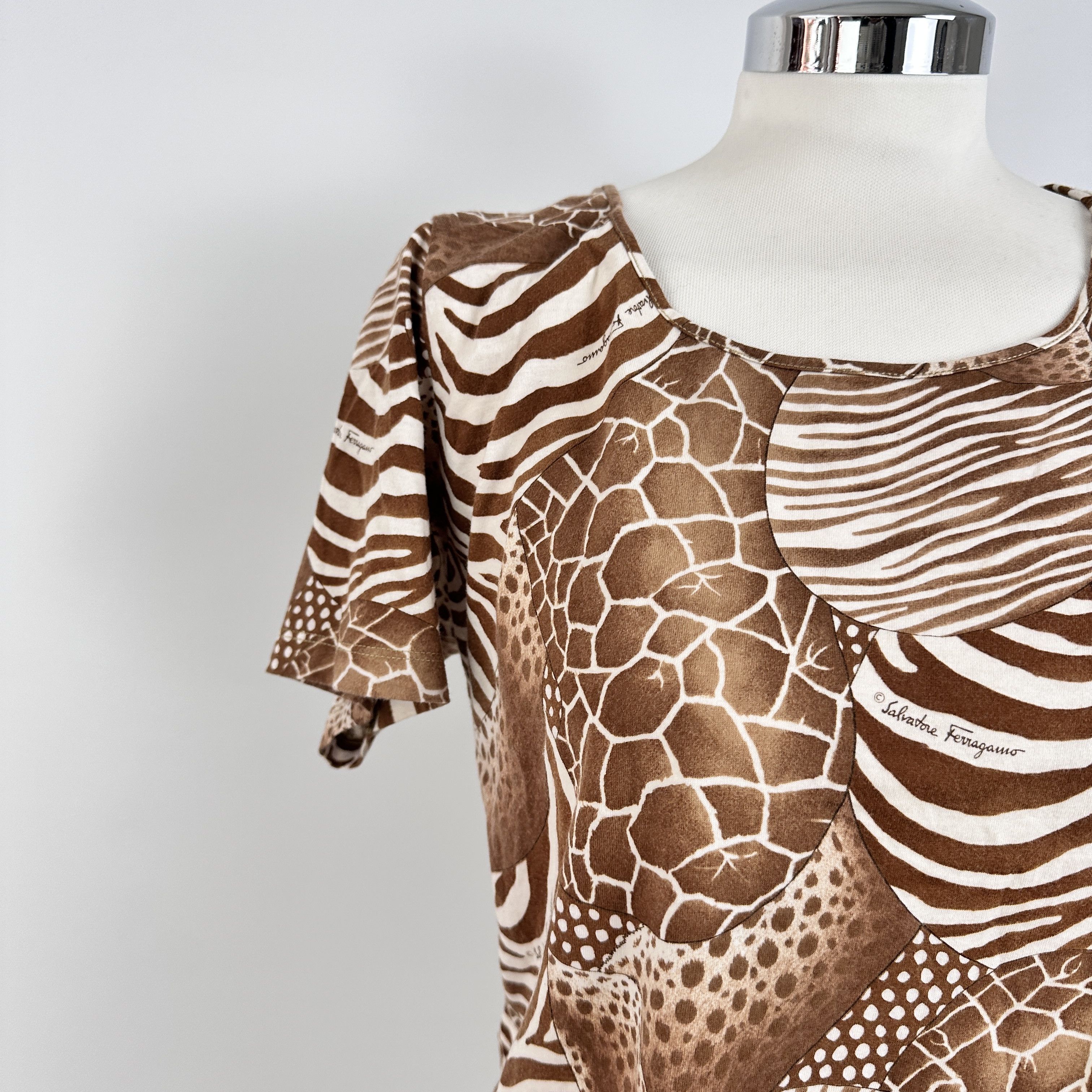 Salvatore Ferragamo T-shirt Salvatore Ferragamo Animalier – XL Size XL / US 12-14 / IT 48-50 - 5 Thumbnail