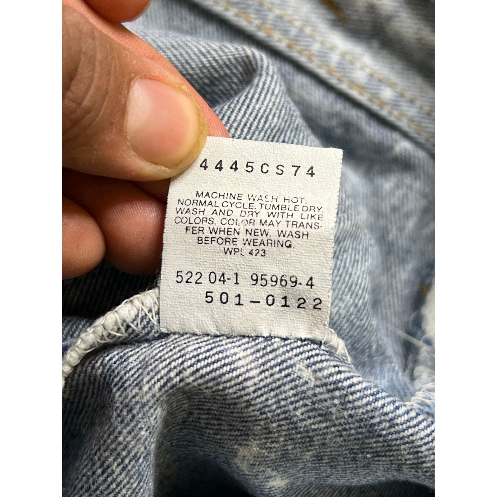 Levi's Levi’s 501 Jeans Men’s USA 1995 Vintage Acid Wash Blue 35x30 Size US 38 / EU 54 - 4 Thumbnail