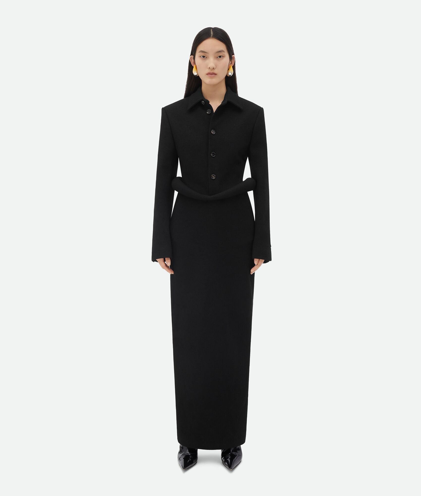Bottega Veneta o1bcso1str0225 Compact Viscose Jacket in Black Size S / US 4 / IT 40 - 4 Thumbnail