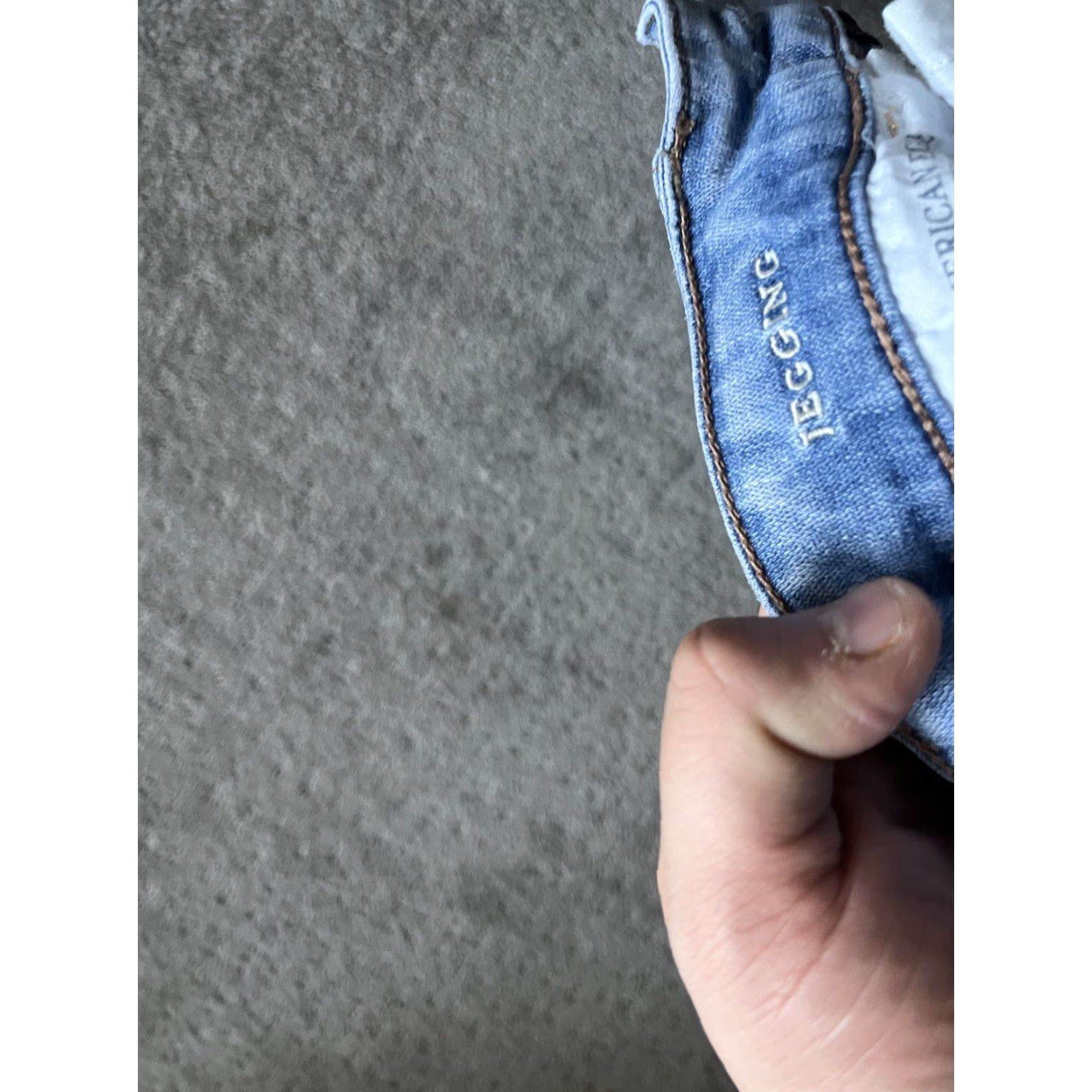 American Eagle Outfitters American Eagle Blue Jegging Pants Next Level Stretch Size 0 Reg Distres Denim Women's Size 25" / US 0 / IT 36 - 6 Thumbnail