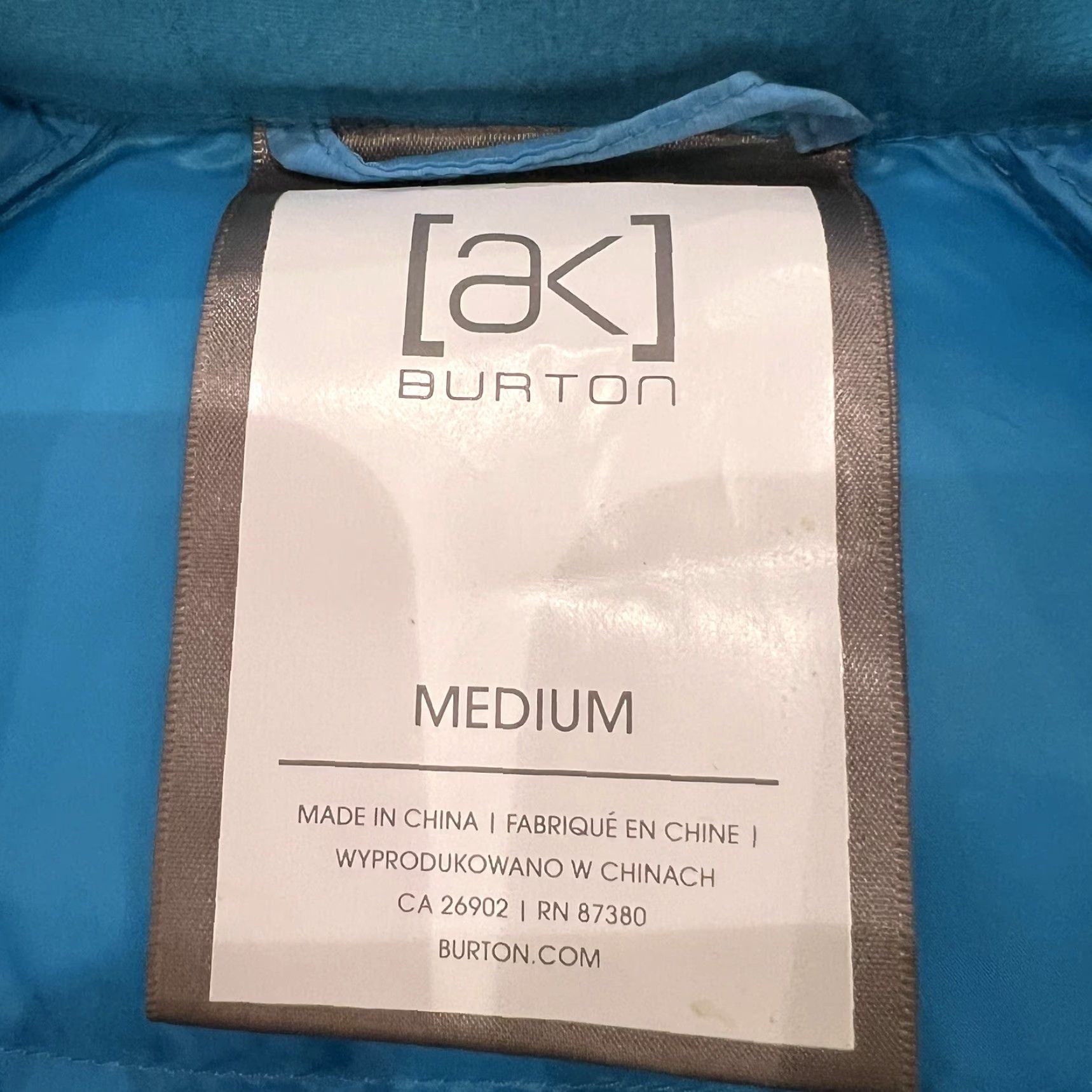 Burton Burton AK Quilted Dryride Down Jacket Women M Blue Puffer Coat Ski Regular Size Medium Winter Fall Spring Insulated Water Resistant Zip Logo Size M / US 6-8 / IT 42-44 - 3 Thumbnail