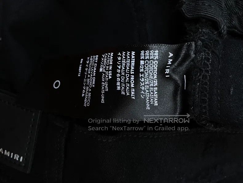 Amiri Amiri Size 31 Black hole split leather straight pants Size US 31 - 4 Thumbnail