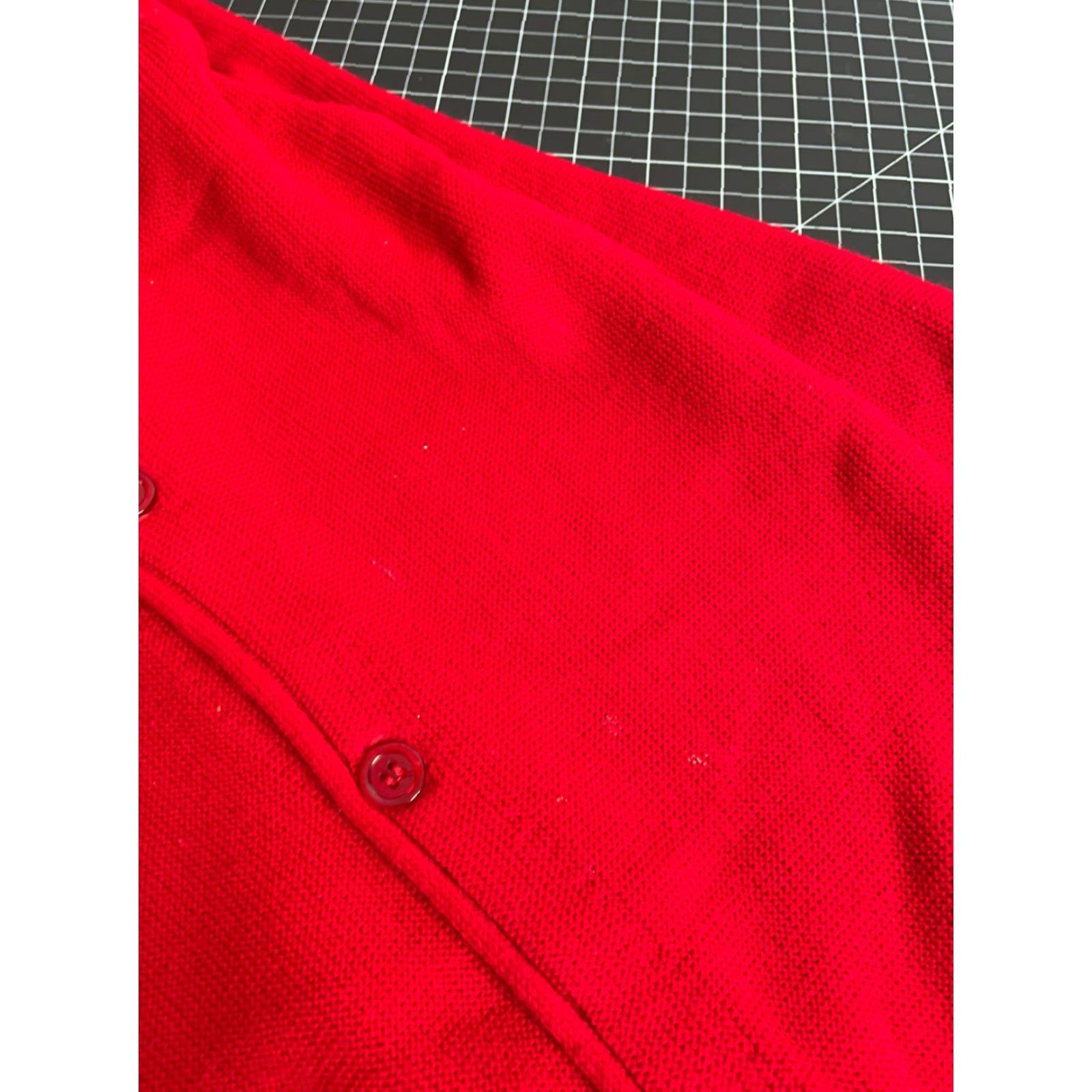 Vintage Vintage Men's Grandpa Style Cardigan Adult Large Red Lightweight Knit Sweater 80s Retro Preppy Size US L / EU 52-54 / 3 - 4 Thumbnail