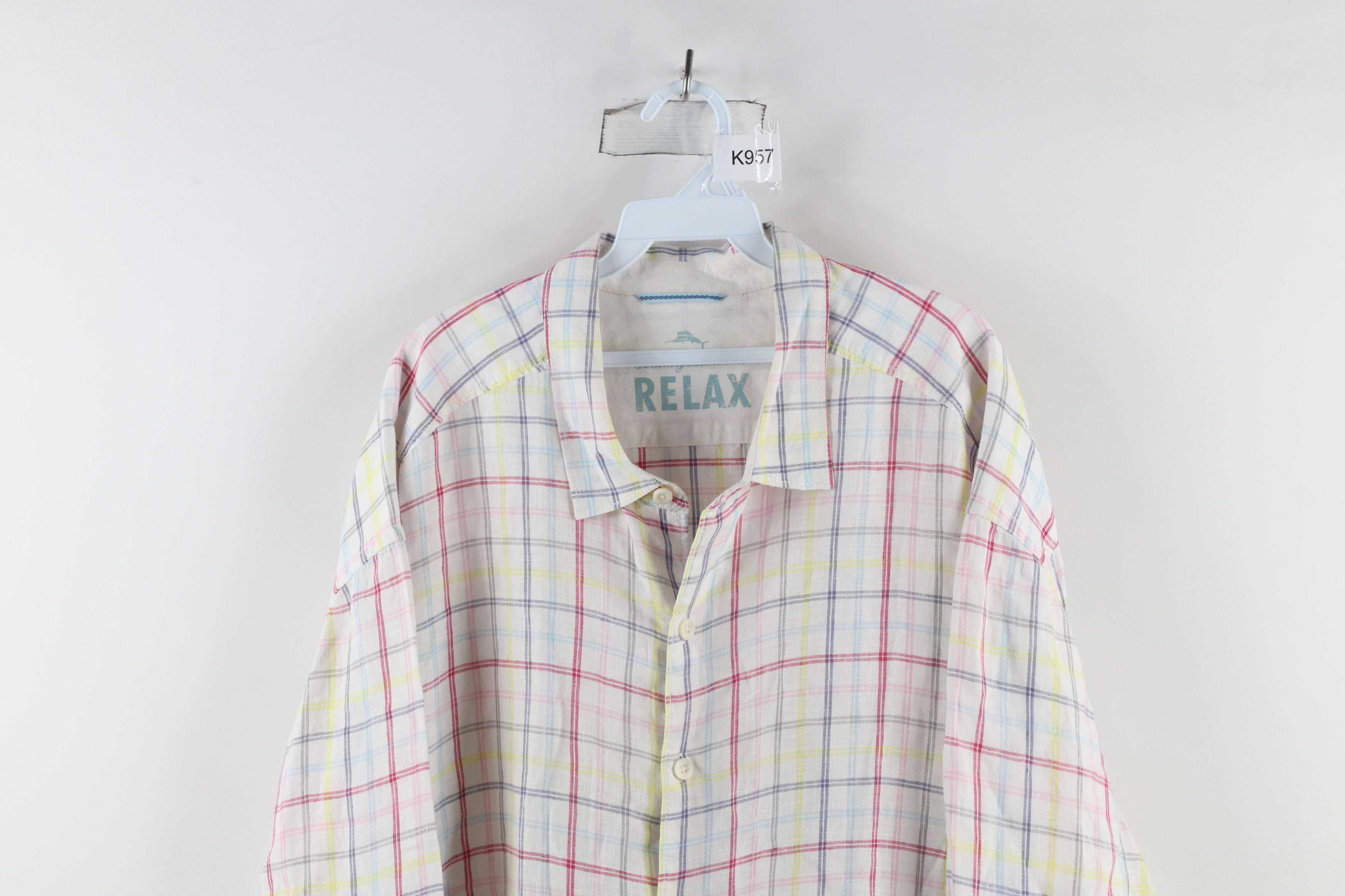 Tommy Bahama × Vintage Vintage Tommy Bahama Rainbow Plaid Collared Button Shirt Size US XXL / EU 58 / 5 - 2 Thumbnail