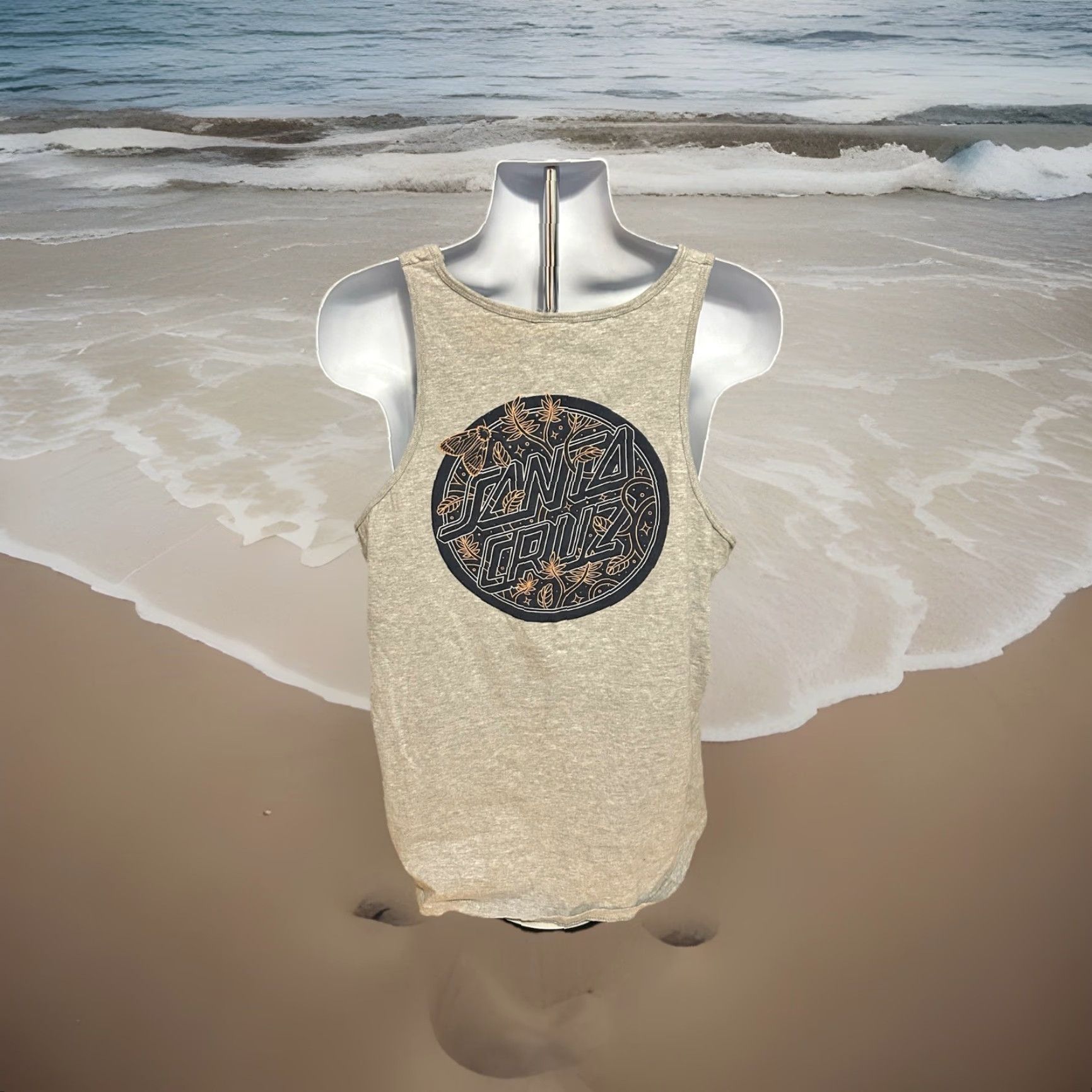 Vintage VINTAGE Santa Cruz Tank Top Shirt Men XL Heather Gray Double Sided Skateboarding Crew Neck Sleeveless T-Shirt Size US XL / EU 56 / 4 - 6 Thumbnail