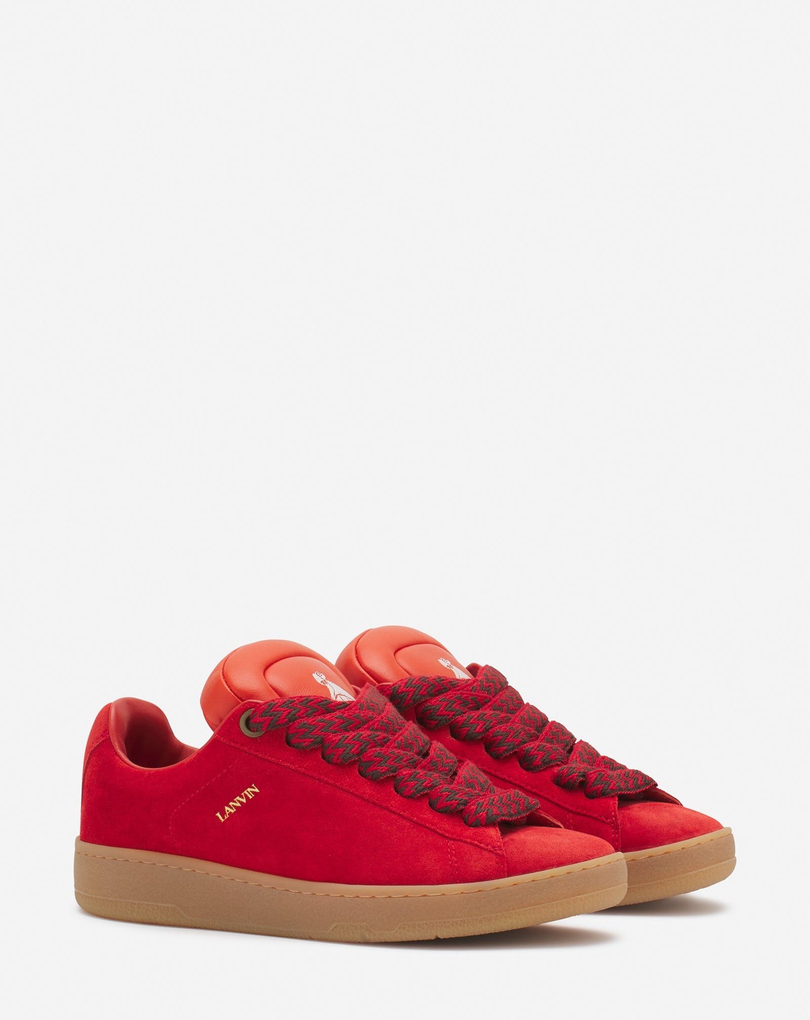 Future × Lanvin os11x1224 Dup / Hyper Curb Low-Top Sneakers in Red Size US 8 / IT 38 - 2 Thumbnail