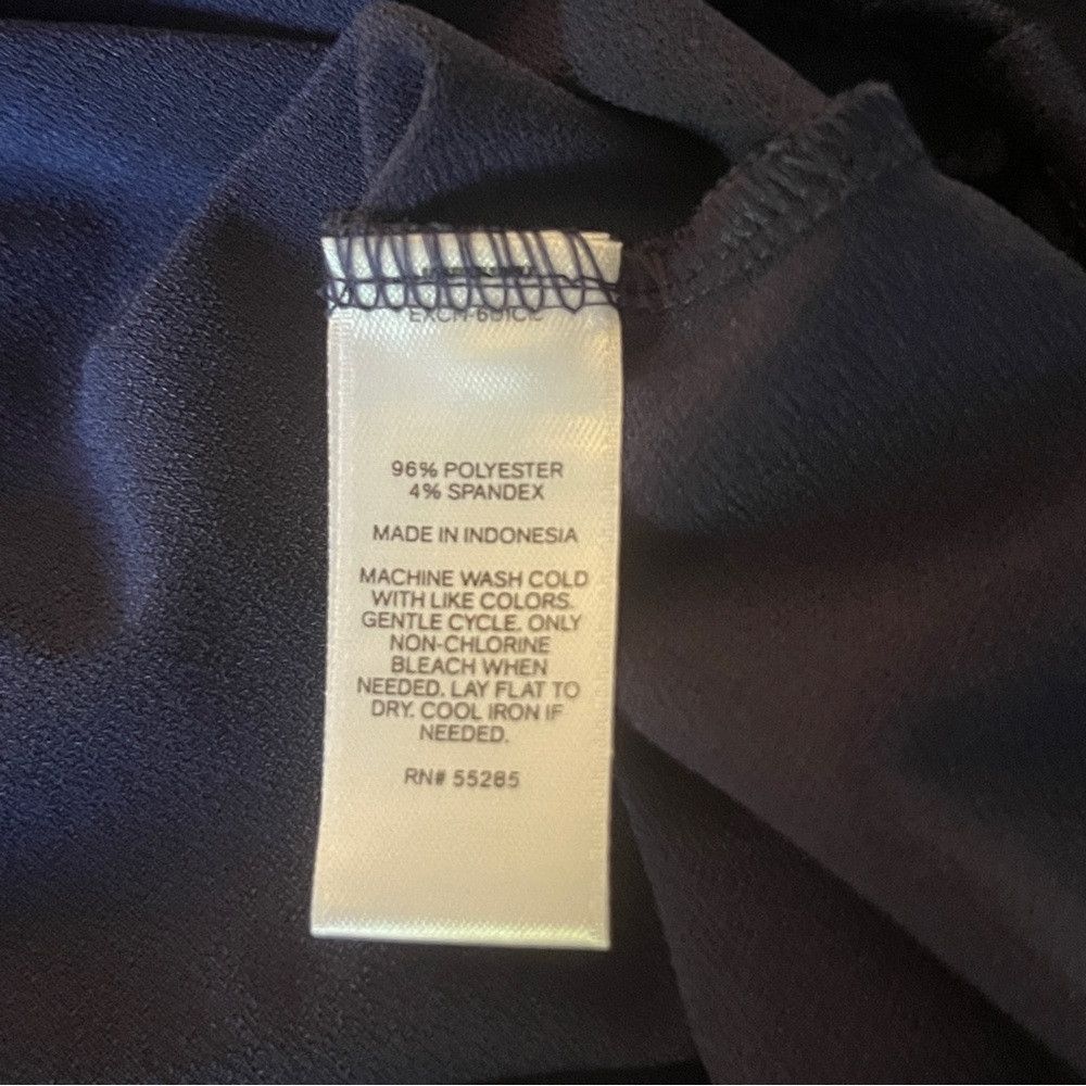 Express Express Long Sleeve Loose Fit Blouse Navy Blue Small Size S / US 4 / IT 40 - 8 Thumbnail