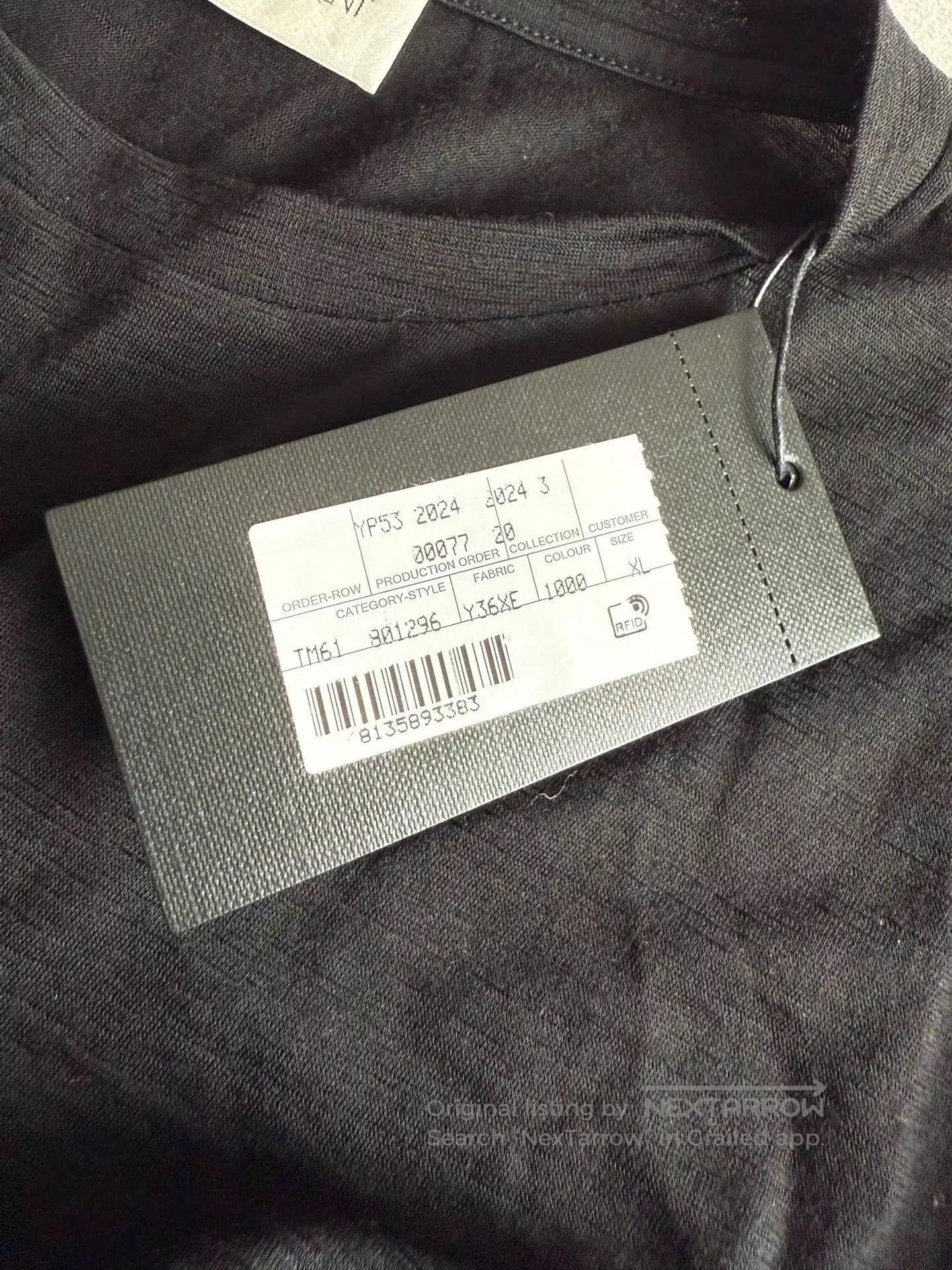 Saint Laurent Paris Black Long-Sleeve Crewneck Shirt. Size US XL / EU 56 / 4 - 6 Thumbnail