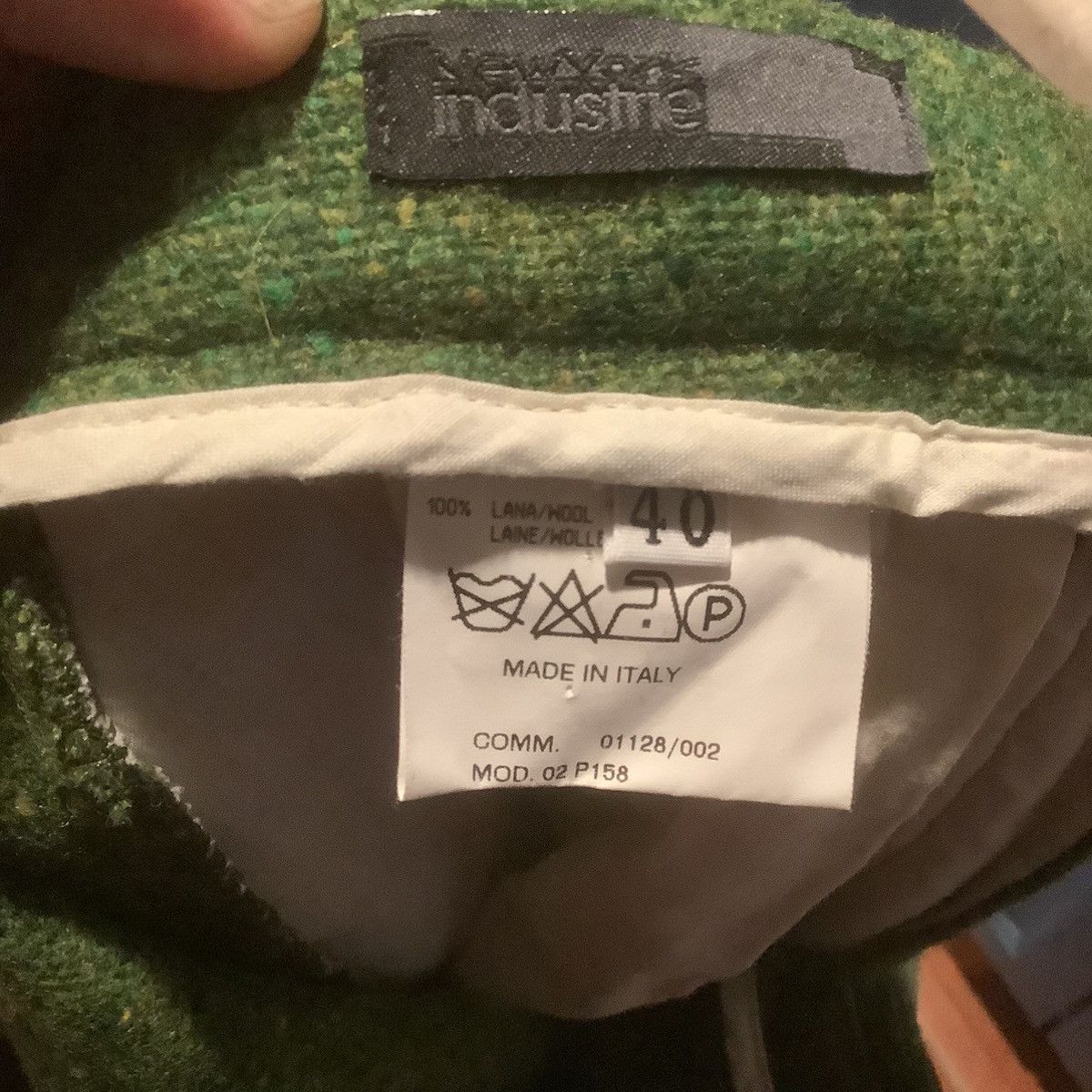 NEWYORKINDUSTRIE New York Industrie Womens 40 Green Wool Pants Made In Italy Size 28" / US 6 / IT 42 - 4 Thumbnail