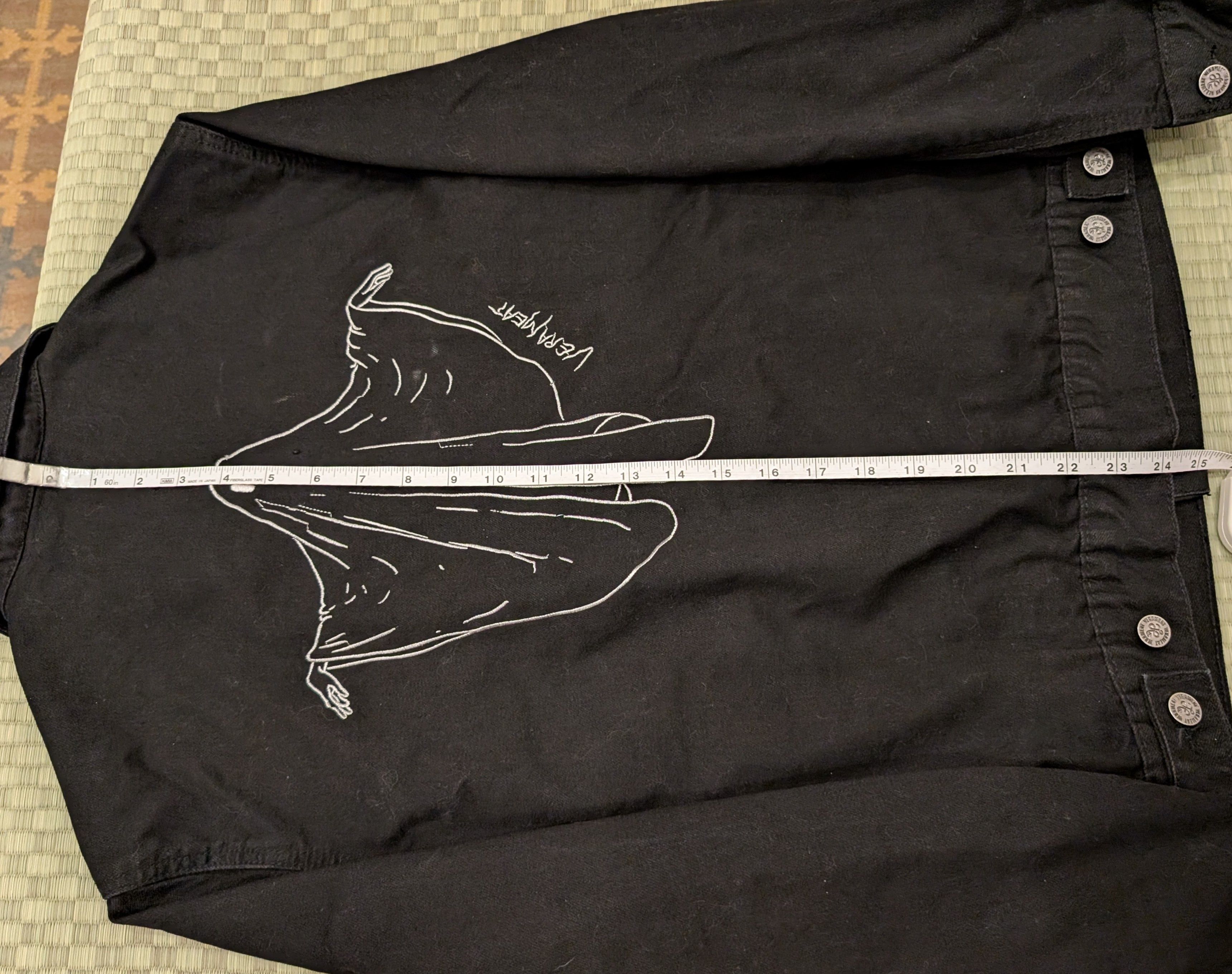 VERAMEAT Verameat Ghost Black Denim Jacket 100% Cotton Size US L / EU 52-54 / 3 - 6 Thumbnail
