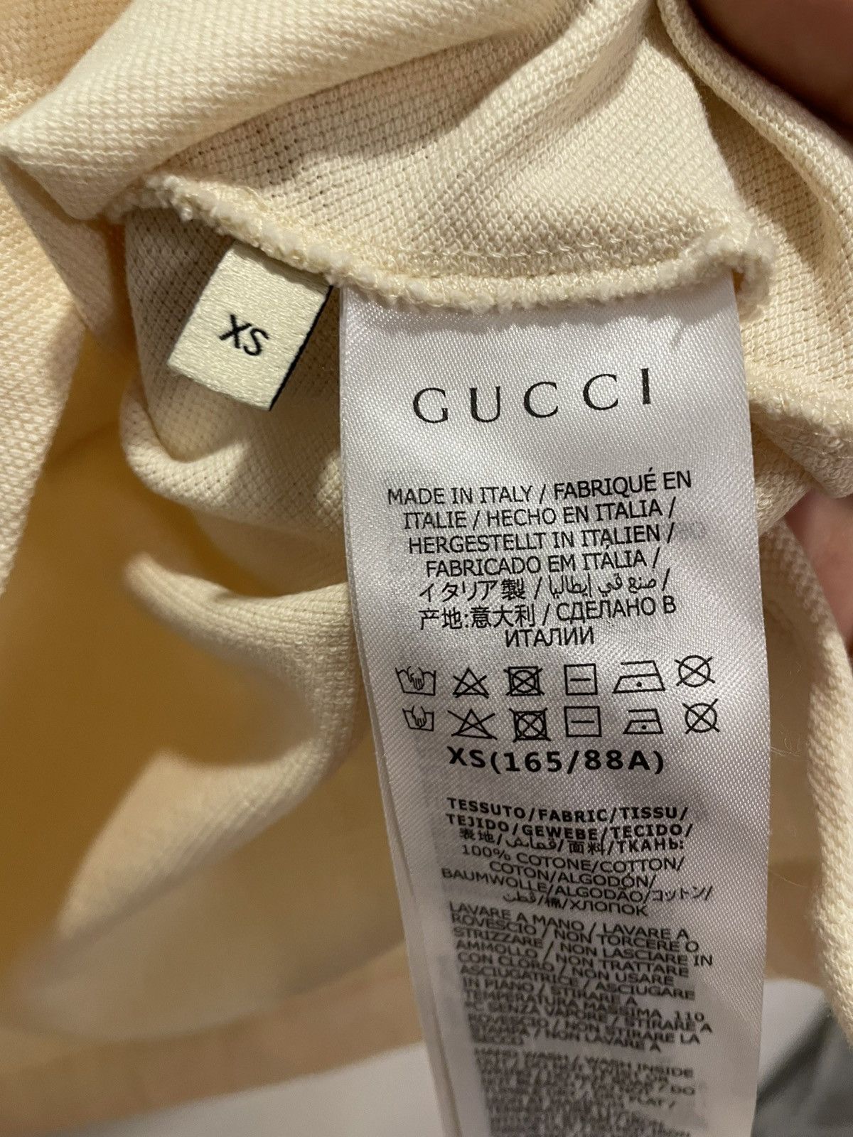 Gucci Gucci "Bone Green" Cotton Polo Shirt Size US XS / EU 42 / 0 - 6 Thumbnail