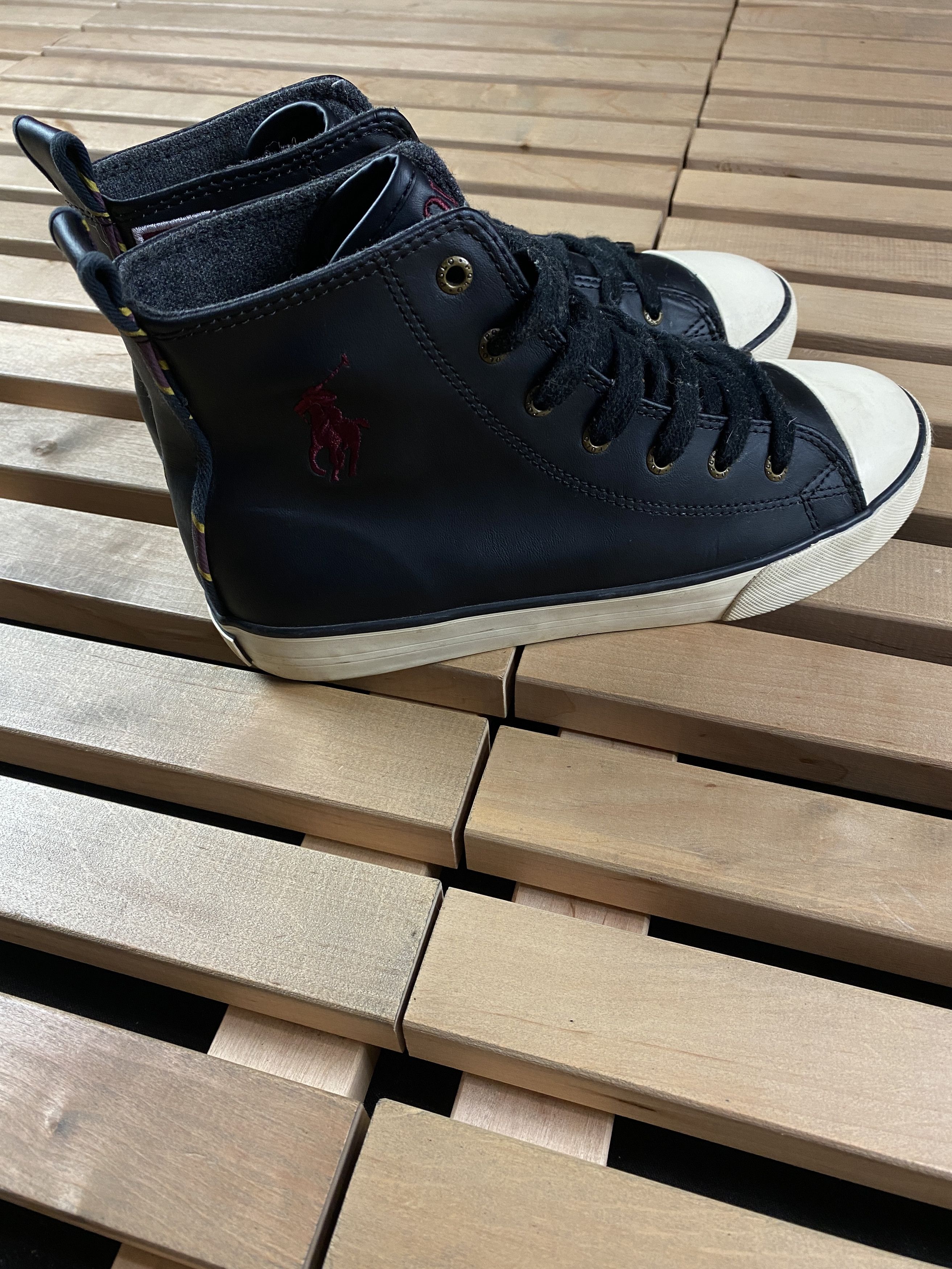 Polo Ralph Lauren × Ralph Lauren Womens Leather Sneakers Polo Ralph Lauren Size EUR 38 24.5cm Size US 7 / IT 37 - 4 Thumbnail