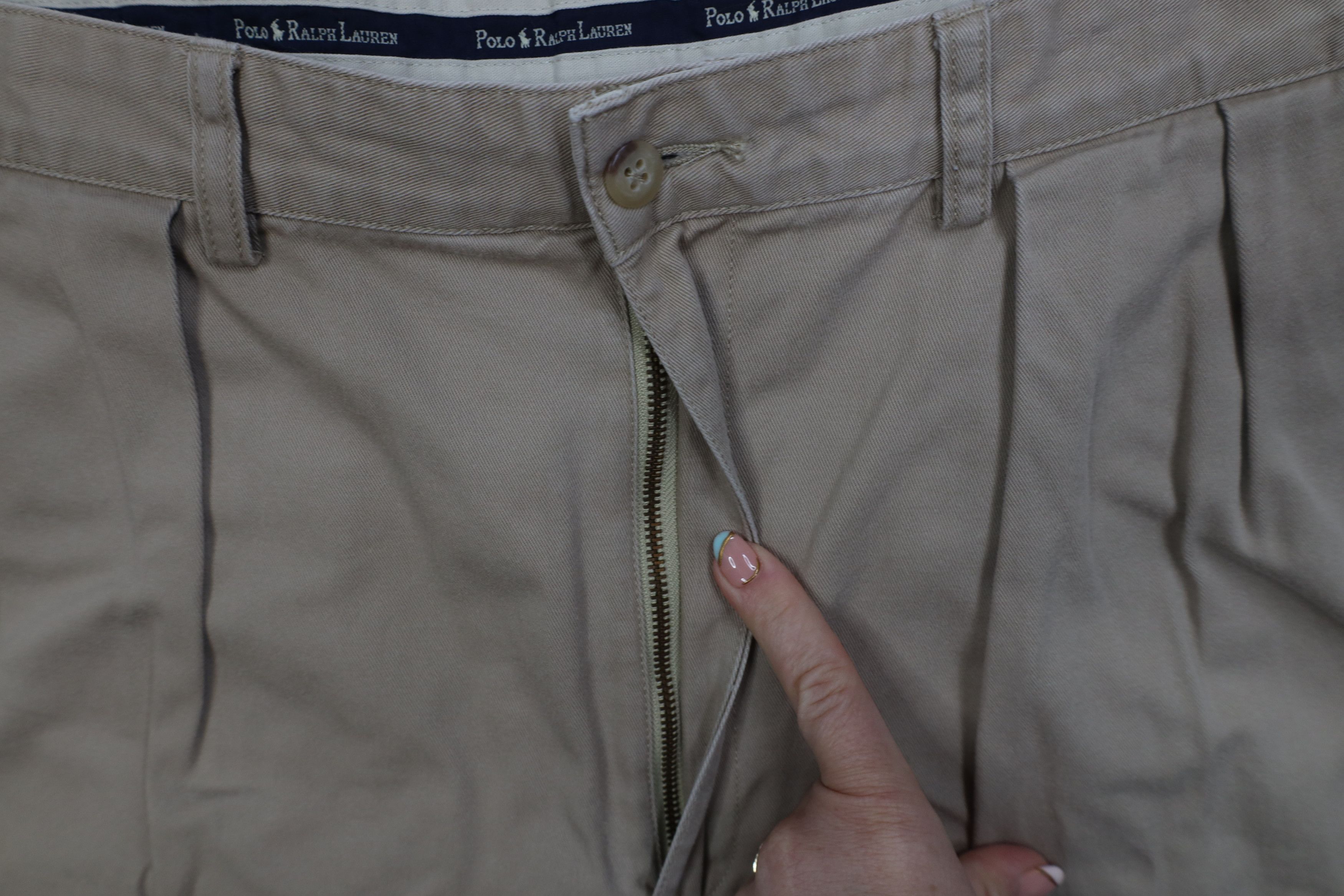 Ralph Lauren Vintage 90s Ralph Lauren Chino Golf Shorts Beige Cotton Size US 38 / EU 54 - 5 Thumbnail