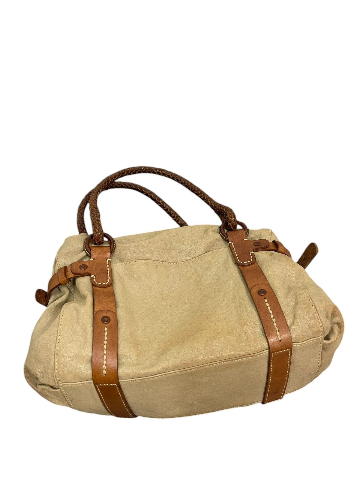 Genuine Leather Full Leather Patina Genten Japan Hand Bag 1🟩8 Size ONE SIZE - 14 Thumbnail