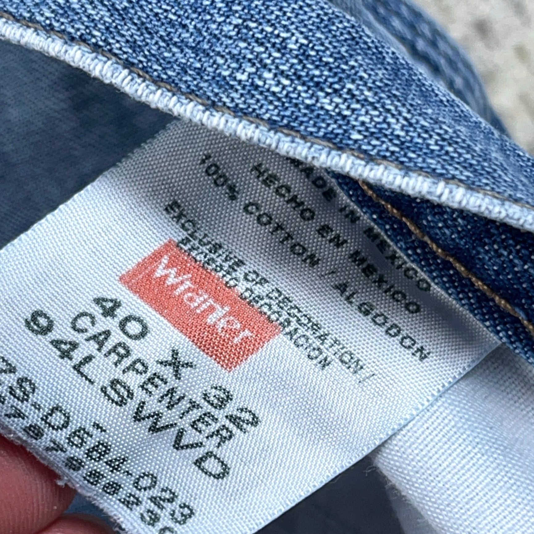 Wrangler VINTAGE Wrangler Jeans Men 40x32 Baggy Denim Straight 5-Pocket Relaxed Blue 90s Grunge Workwear Size US 40 / EU 56 - 4 Thumbnail