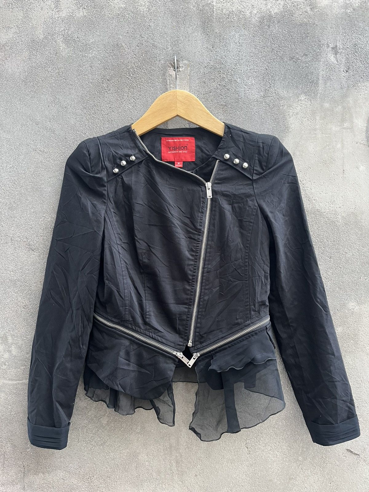 Comme des Garcons × Toga × Yohji Yamamoto KISSBON Jaket Ruffle Avant-Garde Jepang – Inspired by Yohji Size US M / EU 48-50 / 2 - 3 Thumbnail