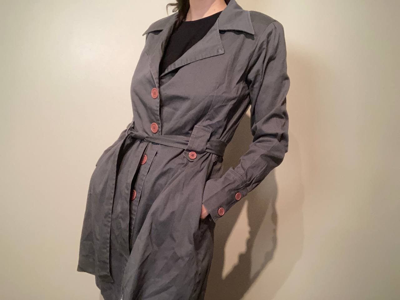 Vintage Grey Trench Coat Size S / US 4 / IT 40 - 10 Thumbnail