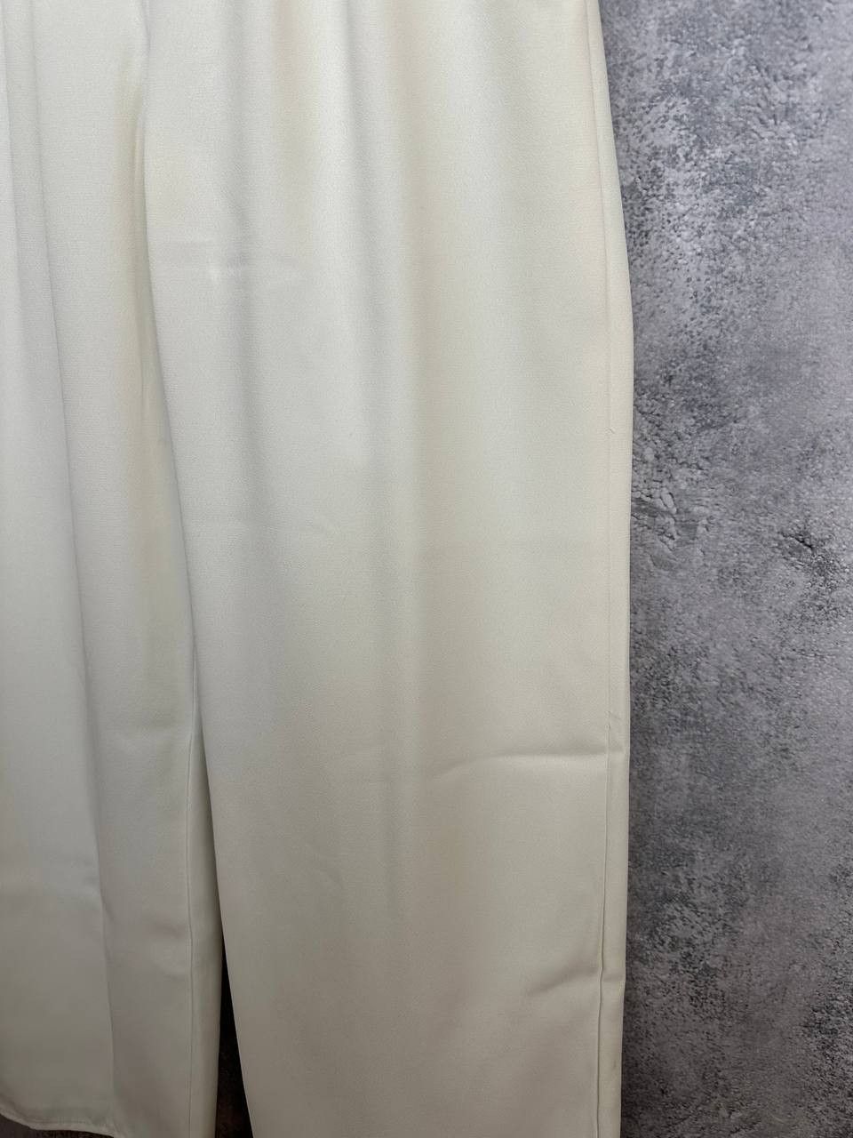Other Day Meets Night Ivory Lace Vest & Wide Leg Pants Set Elegant Size 28" / US 6 / IT 42 - 15 Thumbnail