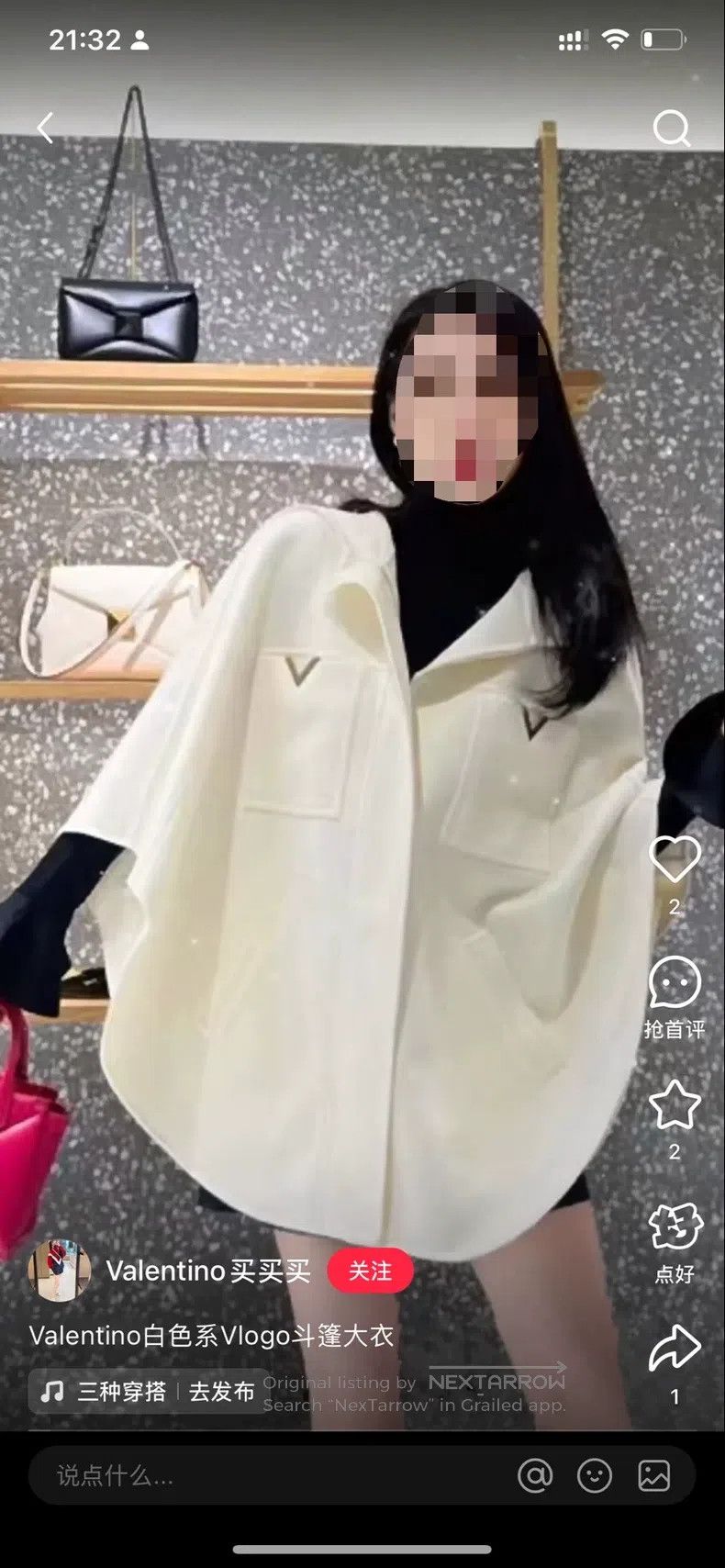 Valentino Valentino woolen cape coat Size S / US 4 / IT 40 - 1 Thumbnail