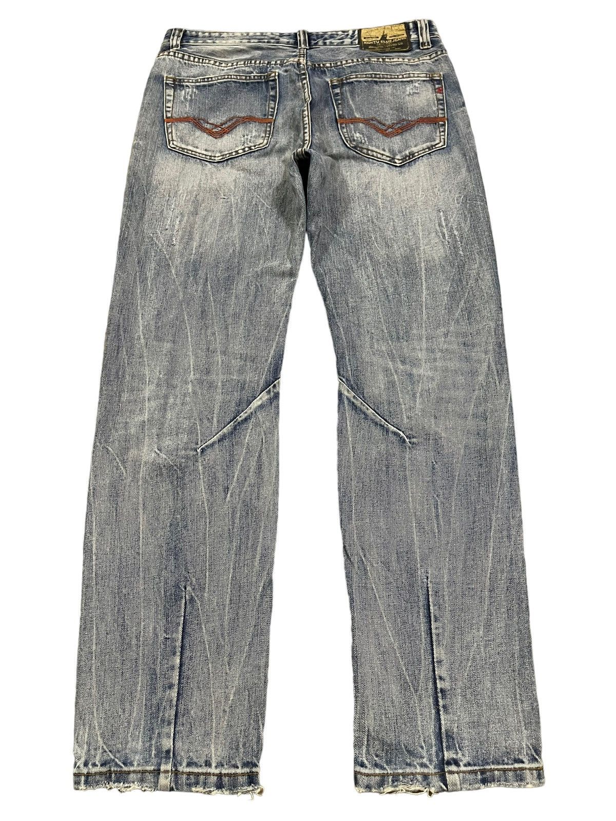 14th Addiction Vintage Japanese Brand Blue Wash Distressed Style Jeans Size US 34 / EU 50 - 2 Thumbnail