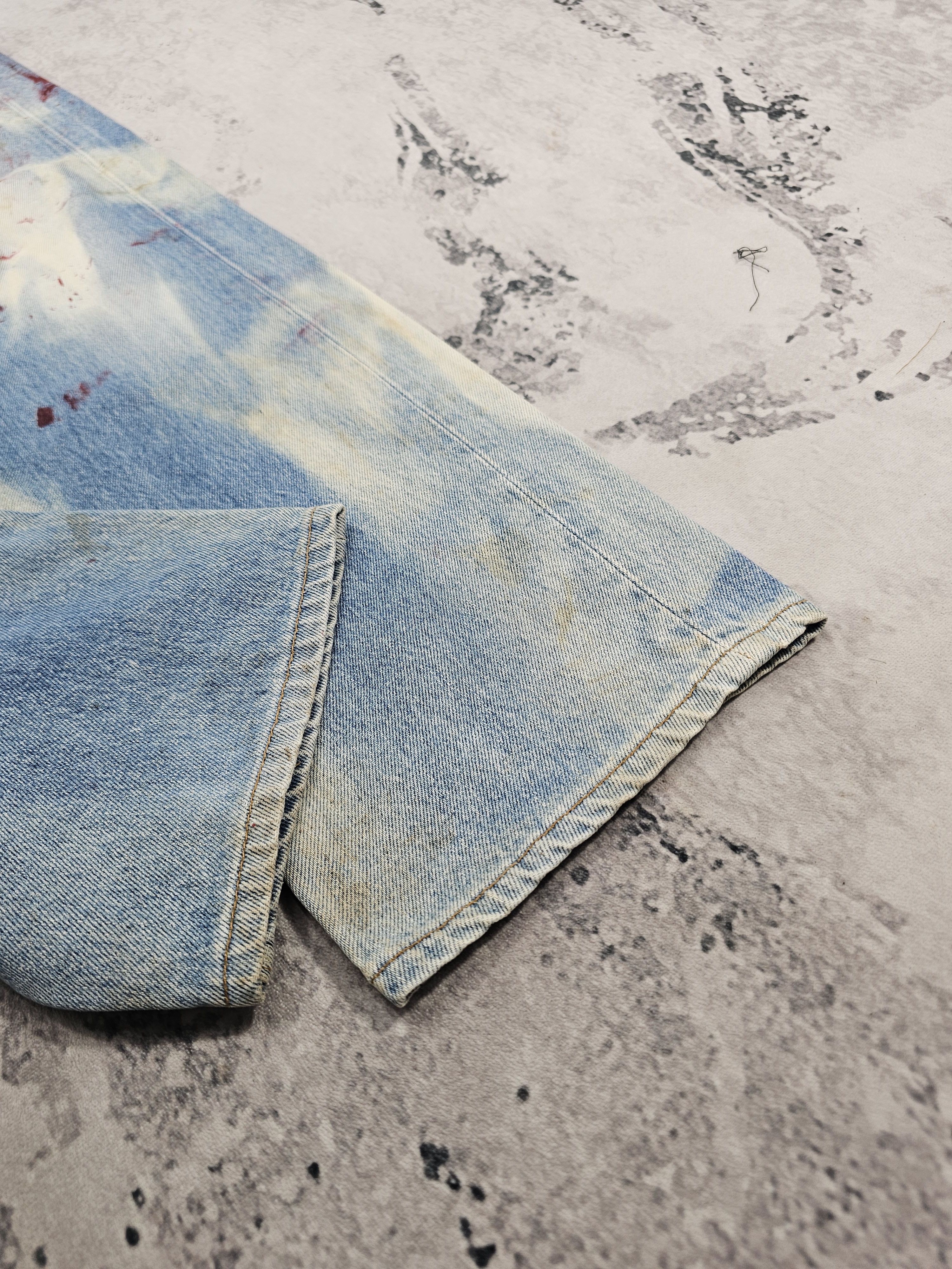 Levi's Vintage Clothing Vtg 90's LEVIS 501 Bleached Blue Jeans Made In USA L0566 Size US 31 - 6 Thumbnail