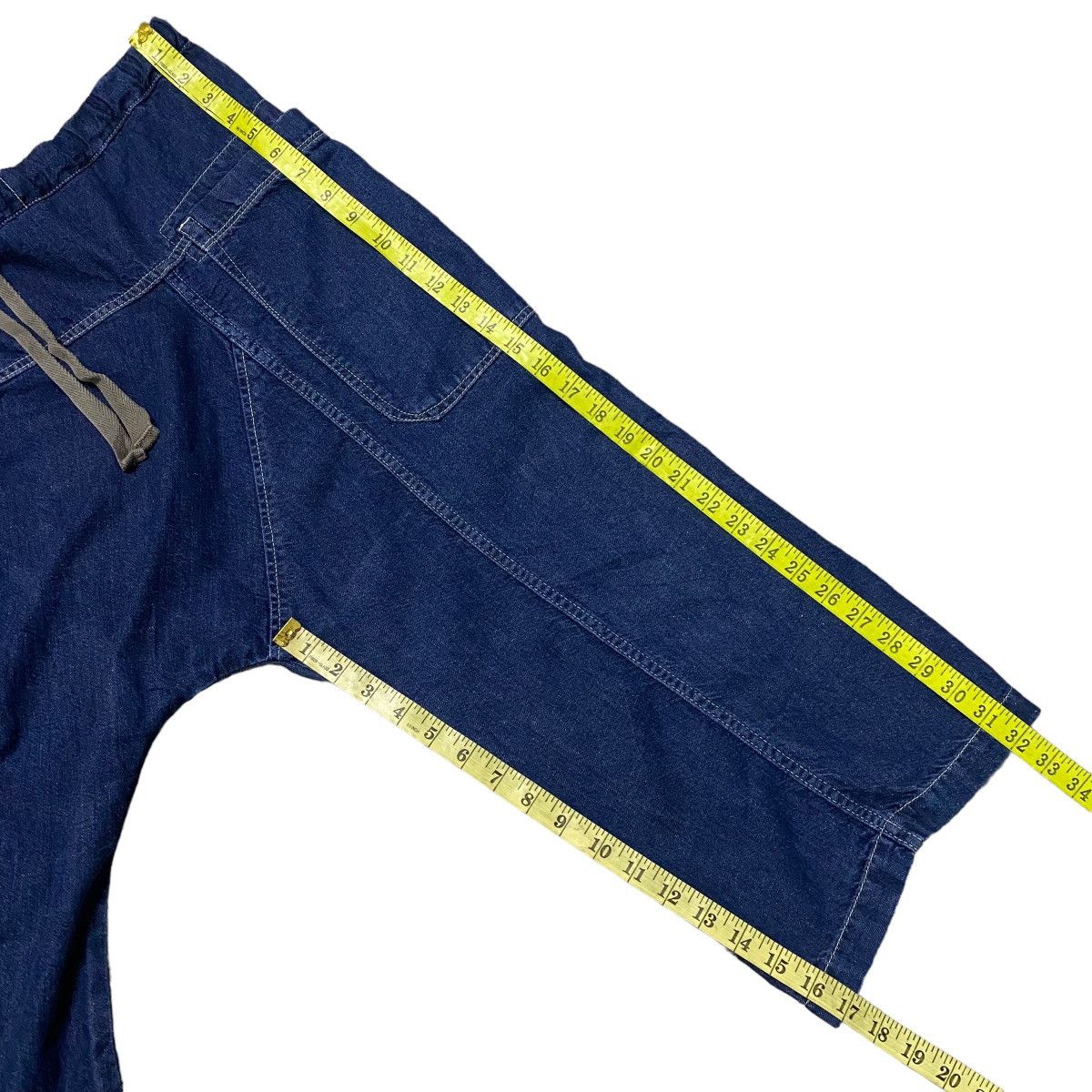 TIGRE BROCANTE BROCANTE Denim Cropped Pants Drawstring Size US 32 / EU 48 - 18 Thumbnail