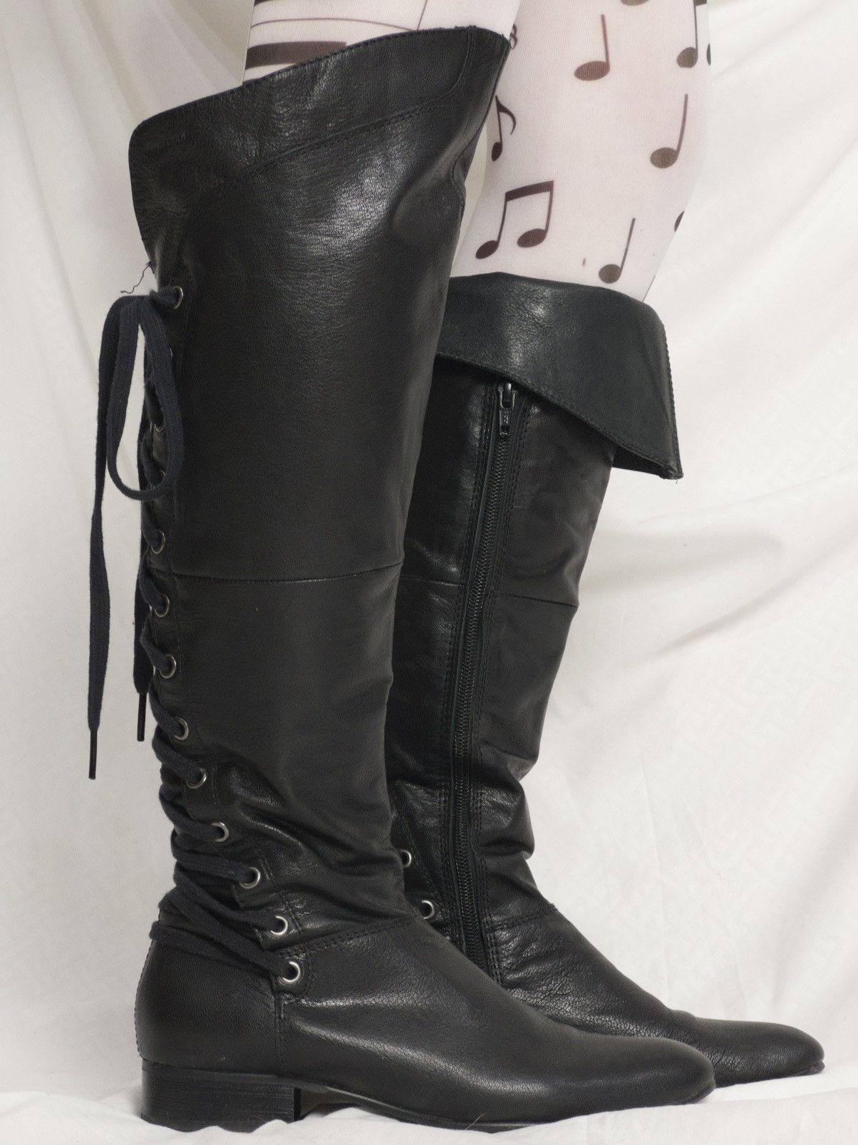 Vagabond Avant-garde lace-up knee high boots by Vagabond Size US 5 / IT 35 - 5 Thumbnail
