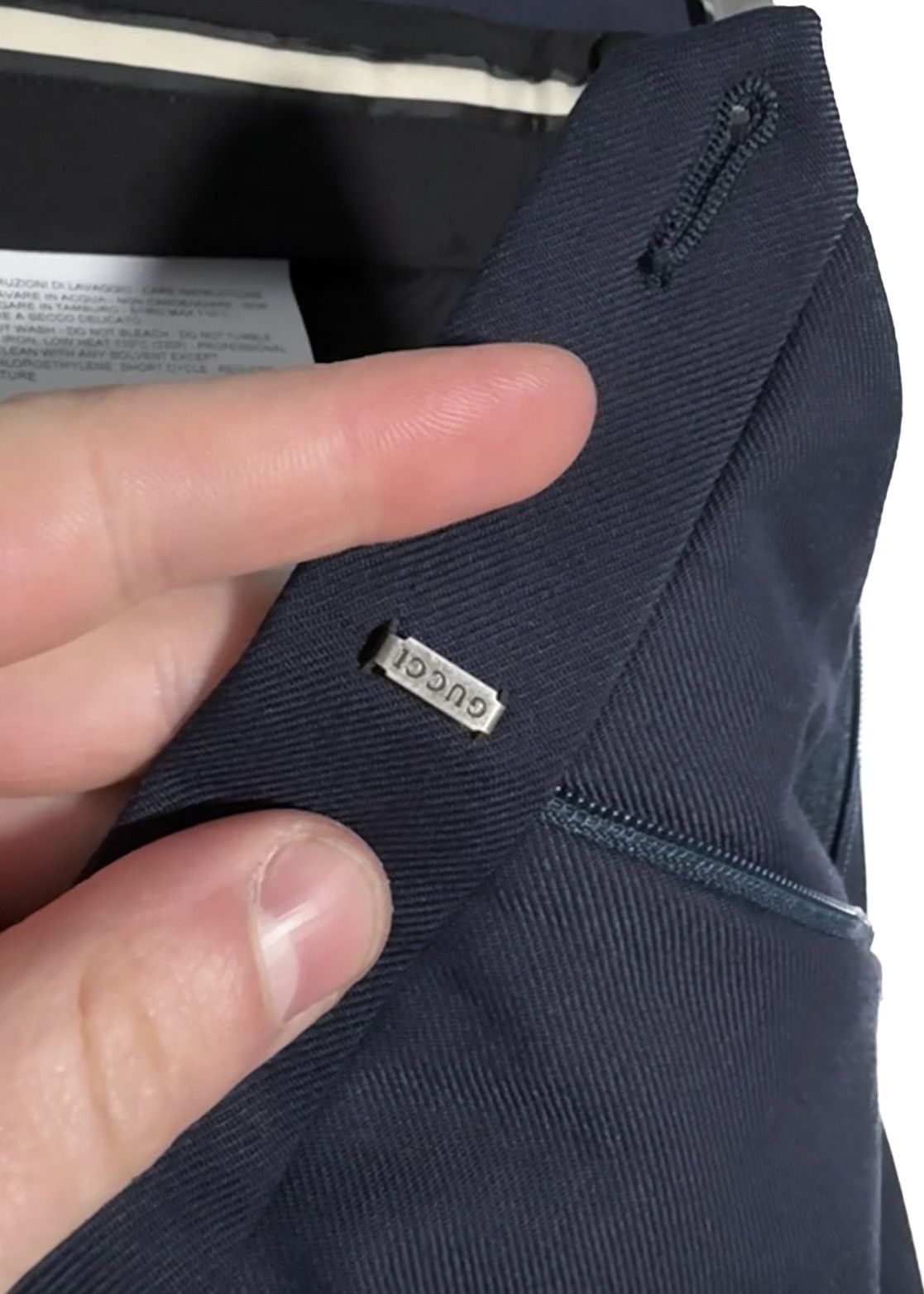 Gucci Gucci Navy Blue Wool Blend Classic Trousers Size US 34 / EU 50 - 5 Thumbnail