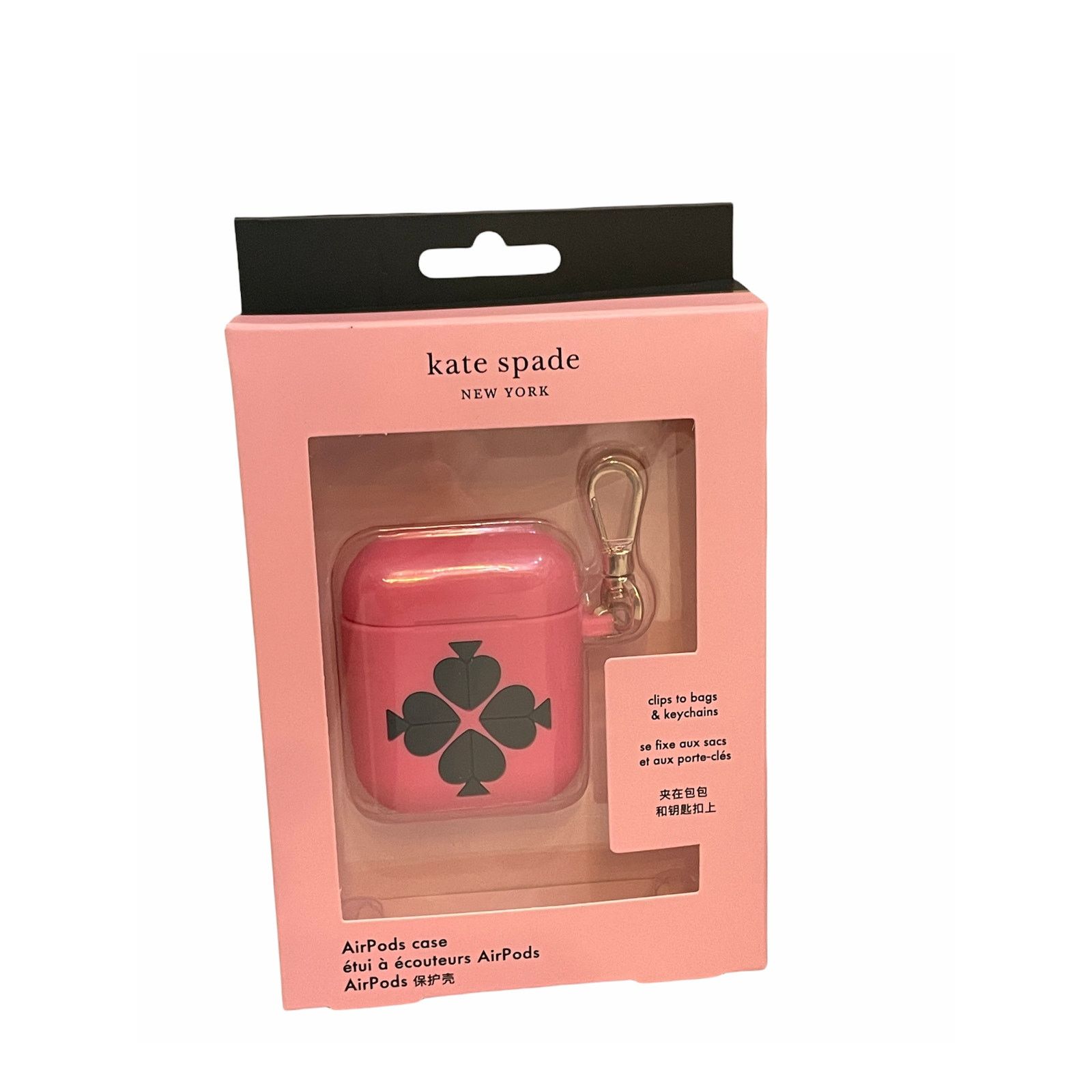 Kate Spade silicone 2024 airpods case pink new