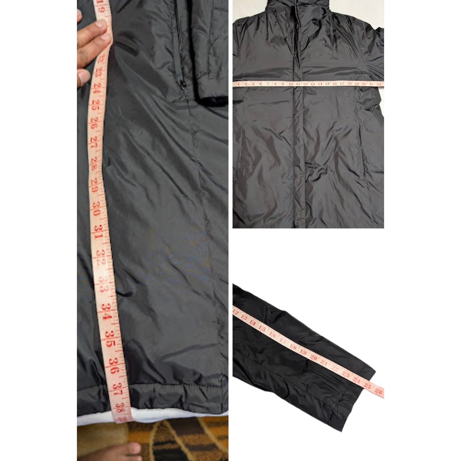 Eileen Fisher Eileen Fisher Black Quilted Long Puffer Coat Womens Size L Size L / US 10 / IT 46 - 7 Thumbnail