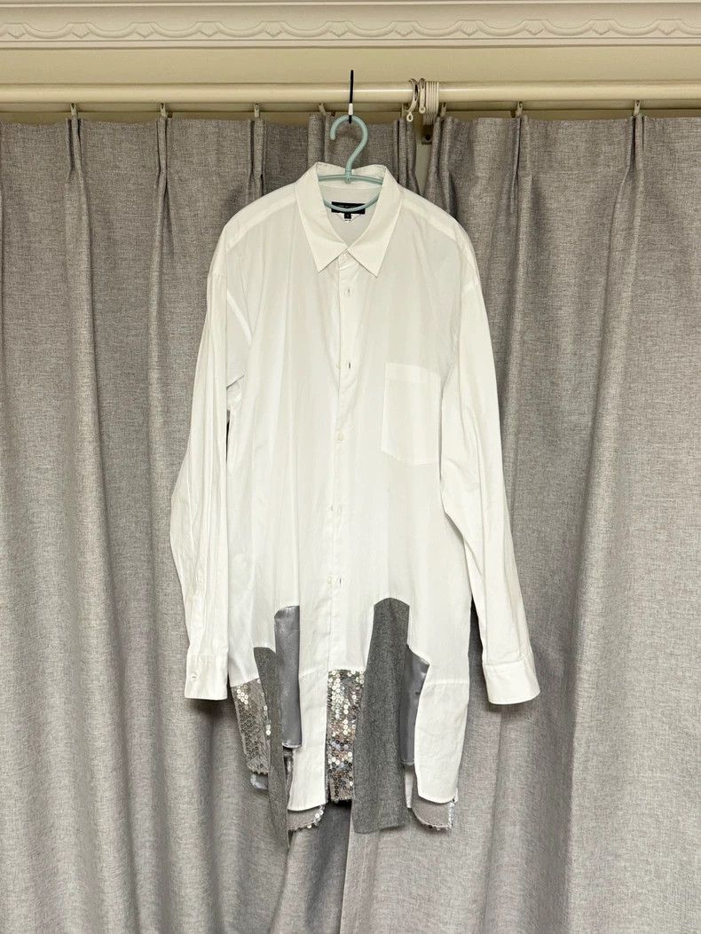 Comme des Garcons Comme Des Garcons Mid-length patchwork shirt beaded silk w Size US M / EU 48-50 / 2 - 1 Thumbnail