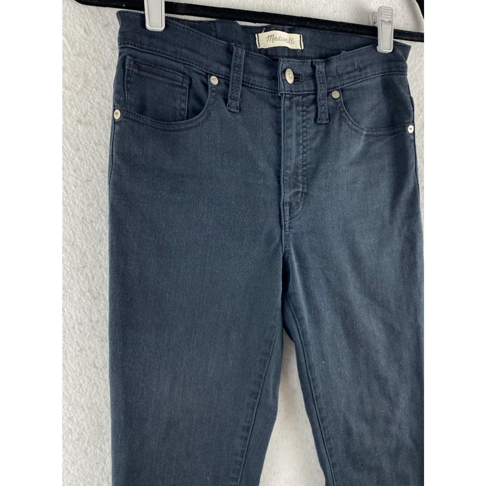 Madewell Madewell Jeans Womens 24 Black High-Rise Skinny Dark Wash Stretch Denim Pants - 5-Pocket Design Menstrual? Size 42" / US 20 - 3 Thumbnail