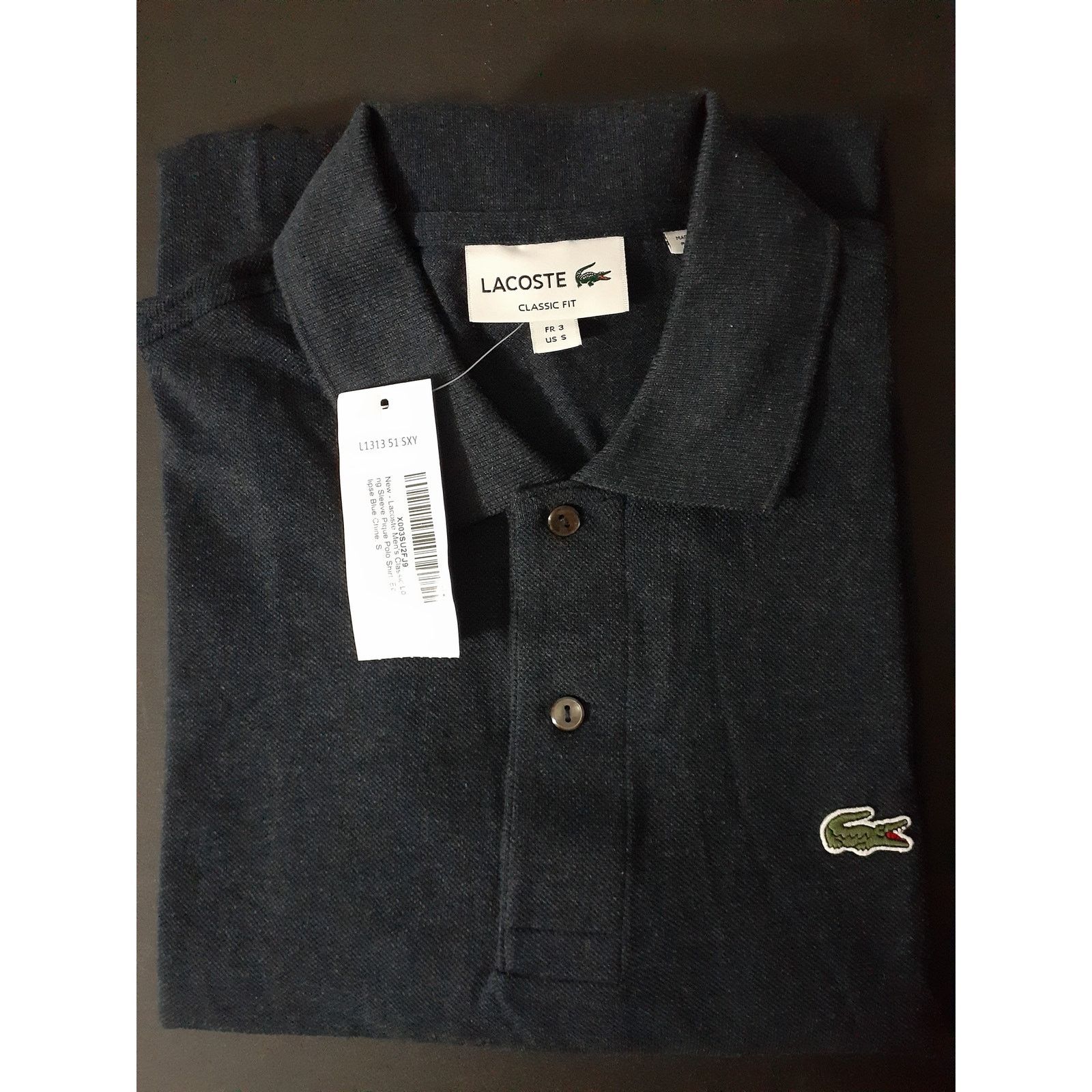 Lacoste Lacoste Men's Classic Long Sleeve Pique Polo Shirt Gray S Size US S / EU 44-46 / 1 - 2 Thumbnail