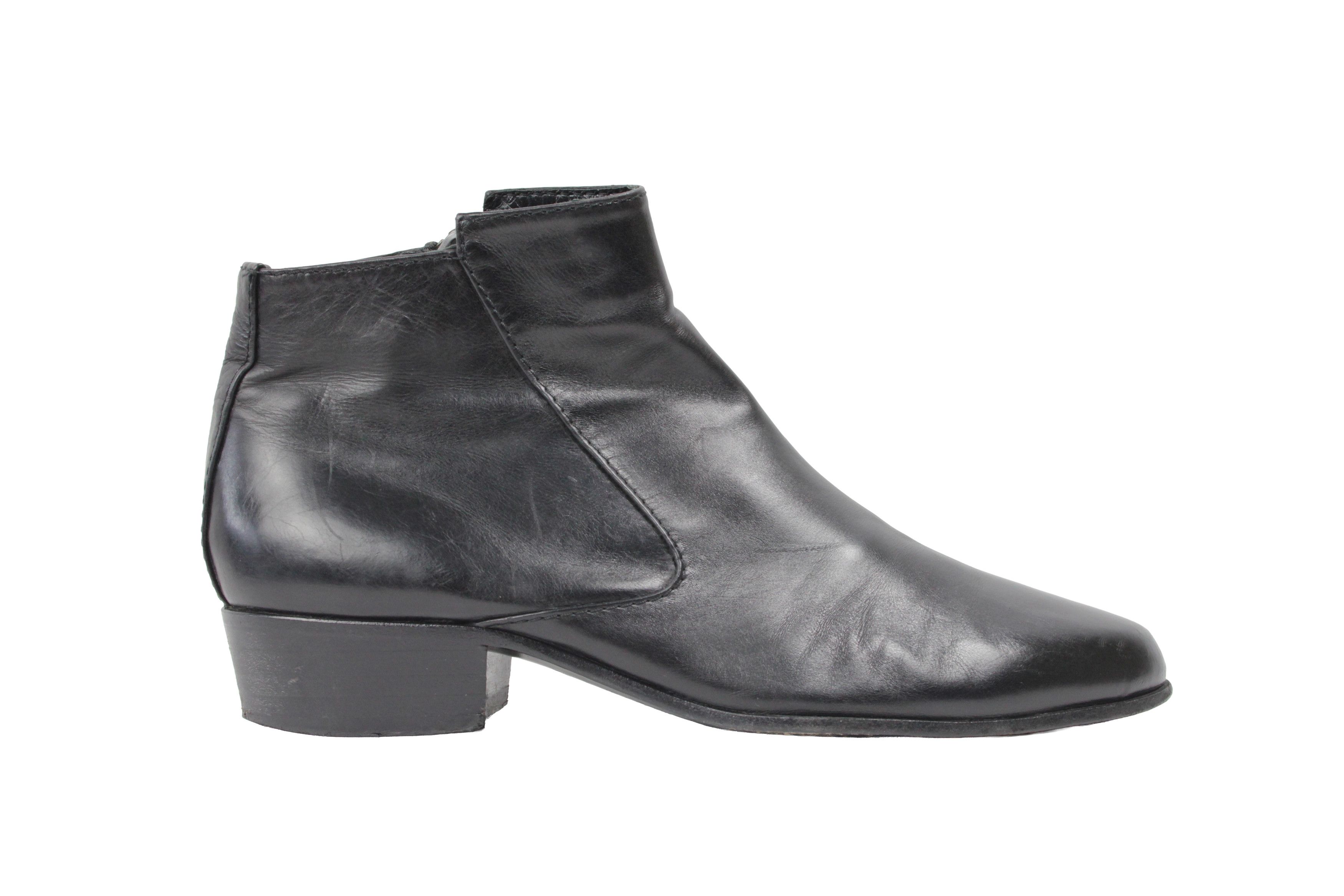 Veronique Branquinho Biker Leather Side Zip Cossack Boots Size US 10 / IT 40 - 1 Thumbnail