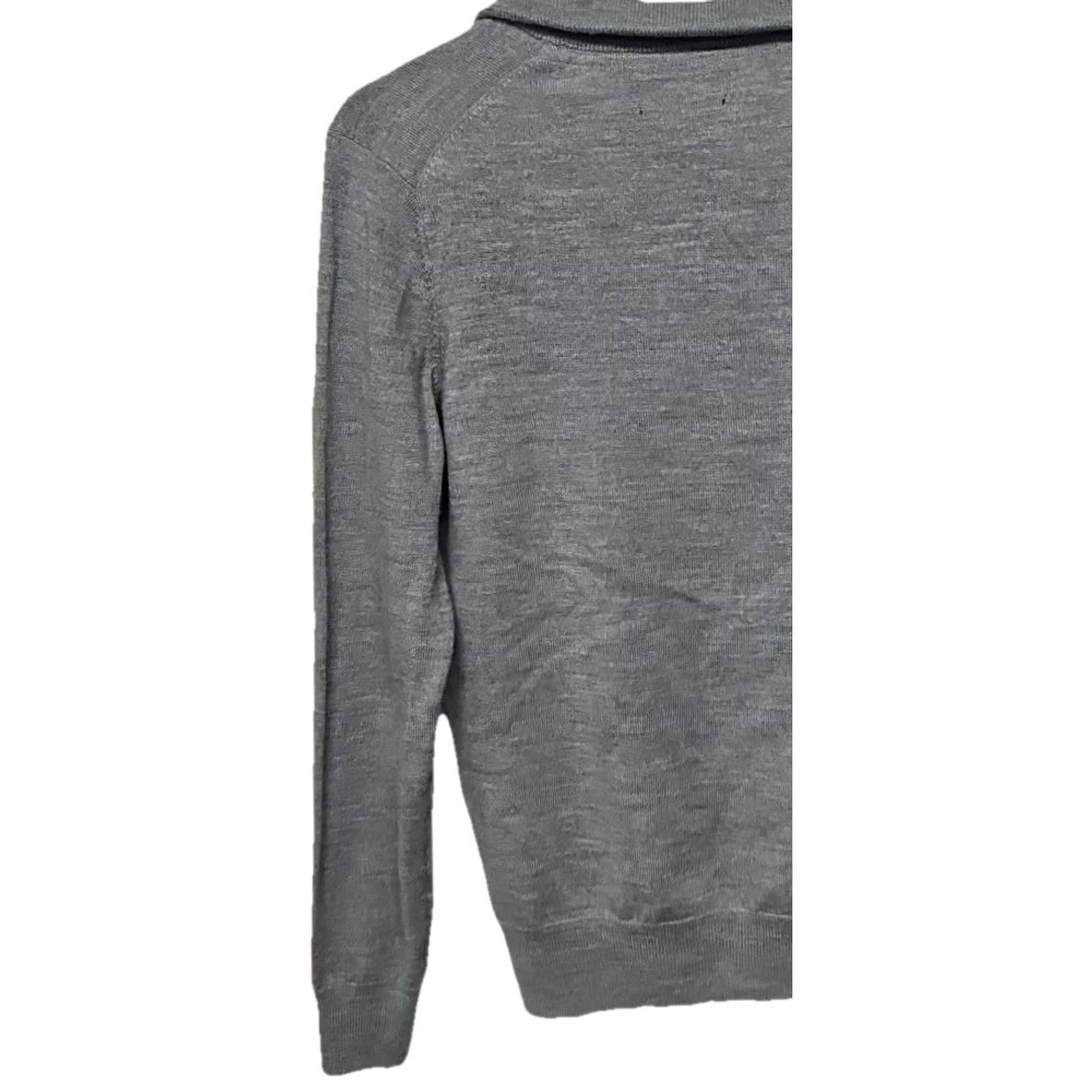 Christian Lacroix Christian Lacroix Sweater 100% Merino Wool Gray Solid Long Sleeve Zipper Pullover Unisex Adults Small/Medium Size S / US 4 / IT 40 - 6 Thumbnail