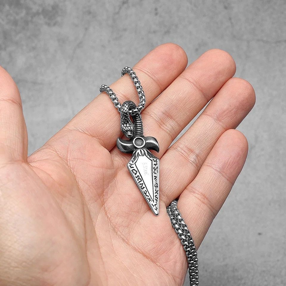Jewelry Dagger Pendants Retro Snake Knife Necklace Size ONE SIZE - 1 Thumbnail