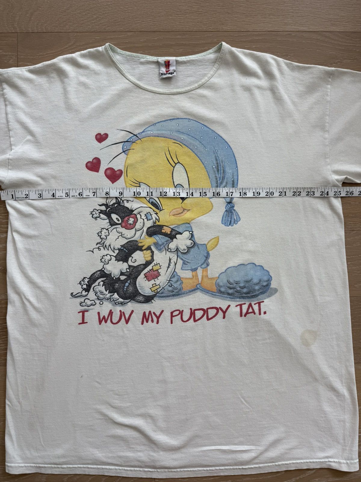 Warner Bros Vintage Tweety Bird Sylvester Puddy Tat Night Shirt Size ONE SIZE - 9 Thumbnail