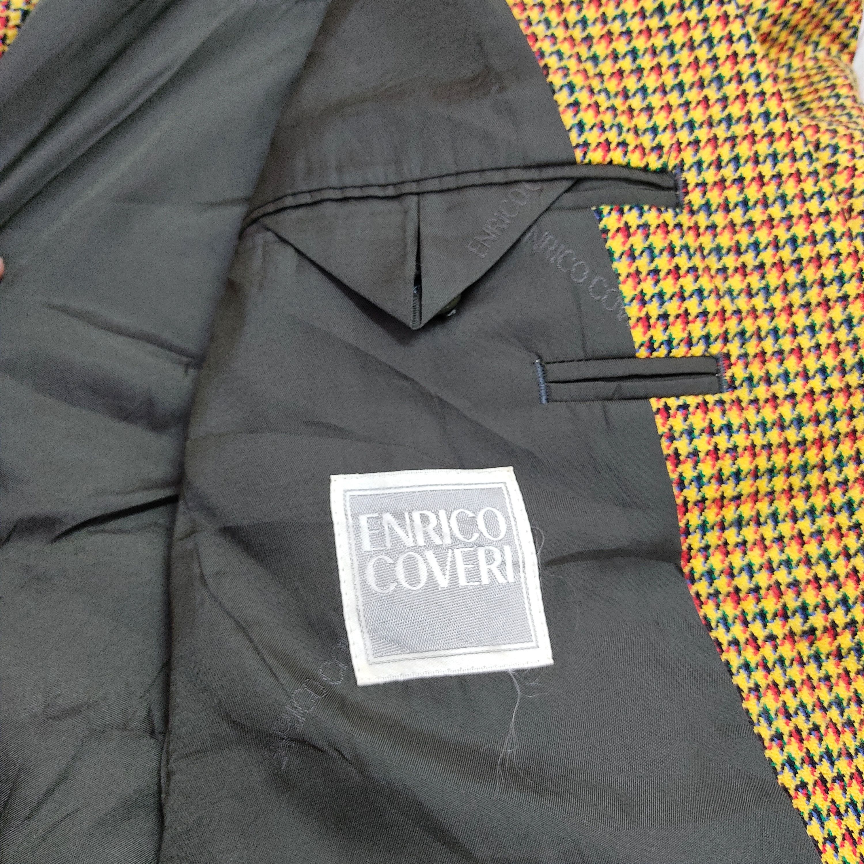 ENRICO COVERI Classic Plaid Wool Blazer Jacket